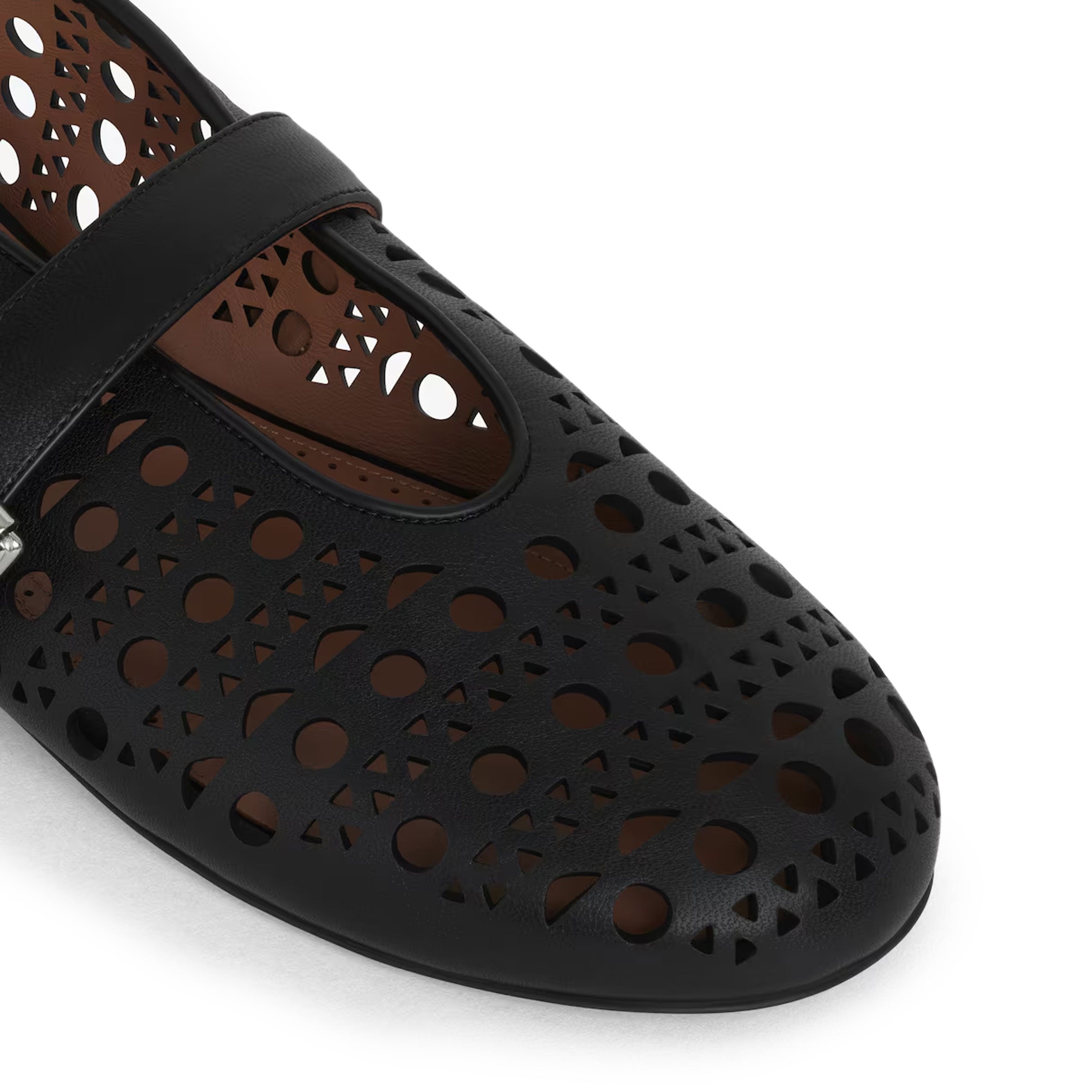 Laser Cut Ballet Flats for Women - Comfortable Black Ballet Shoes for Dance, Work & Casual Wear - Elegant Pointed Toe Flats for Daily Use