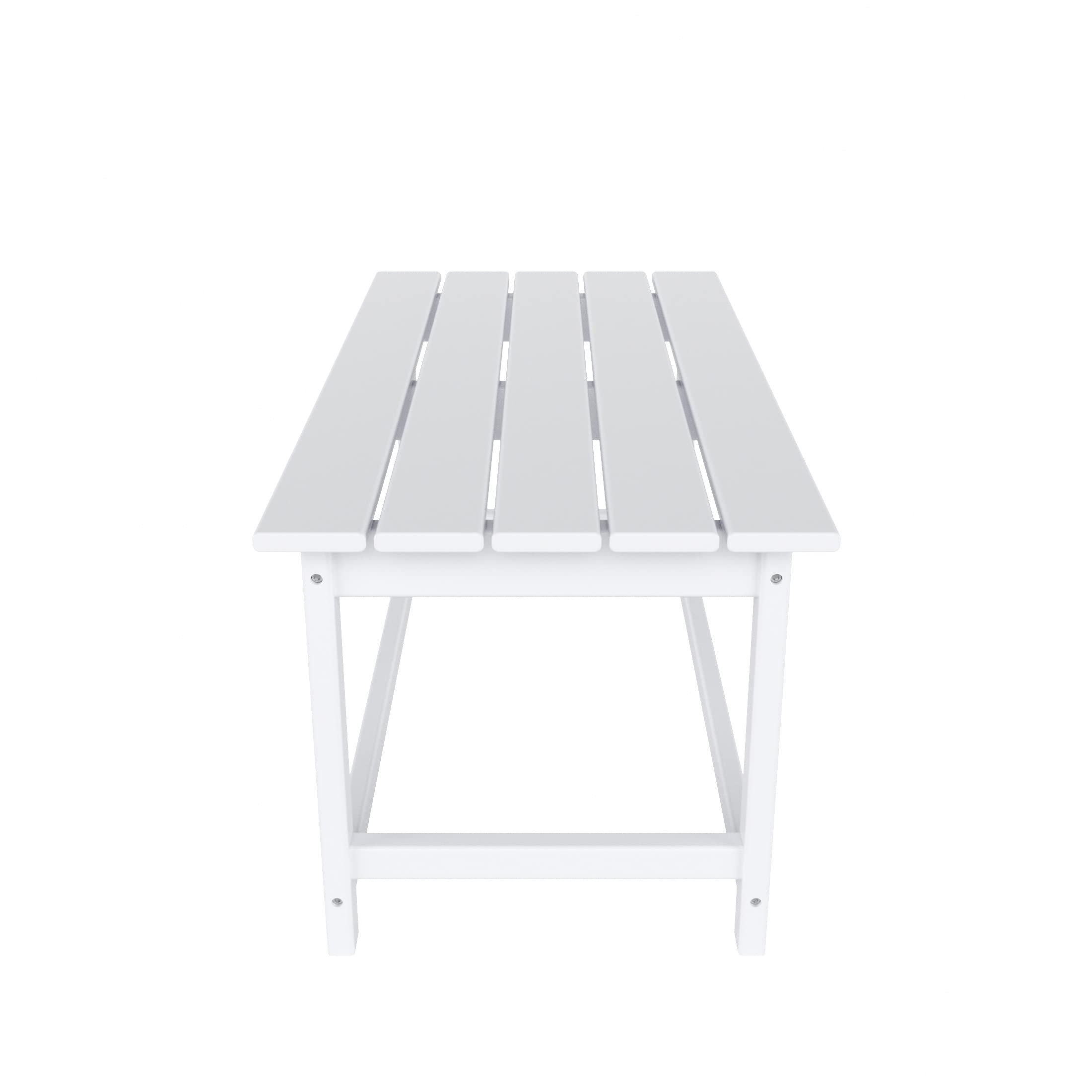 **HDPE Outdoor Drink Table - Weather Resistant Adirondack Conversation Table for Patio, Porch, Balcony, Poolside & Backyard - White Accent Table for Seaside & Outdoor Relaxation**
