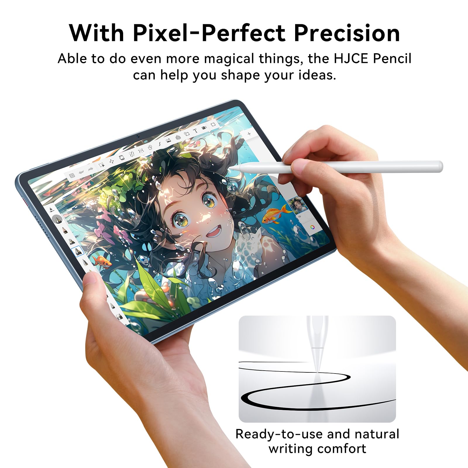 Premium Stylus Pen for iPad (2018-2025 Models) - Fast Charging, Tilt Sensitivity & Palm Rejection - Compatible with iPad 6/7/8/9/10/11, iPad Air 3/4/5/6, iPad Mini 5/6/7 & iPad Pro 12.9/11/13 Inch - Perfect for Drawing, Note-Taking & Digital Art