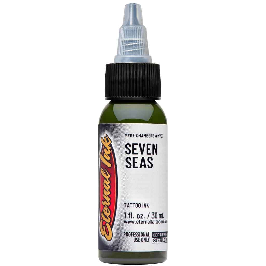 Seven Seas Eternal Ink - Premium Waterproof & Fade-Resistant Ink for Tattoos, Calligraphy & Art - Ideal for Professional Artists & Tattoo Enthusiasts