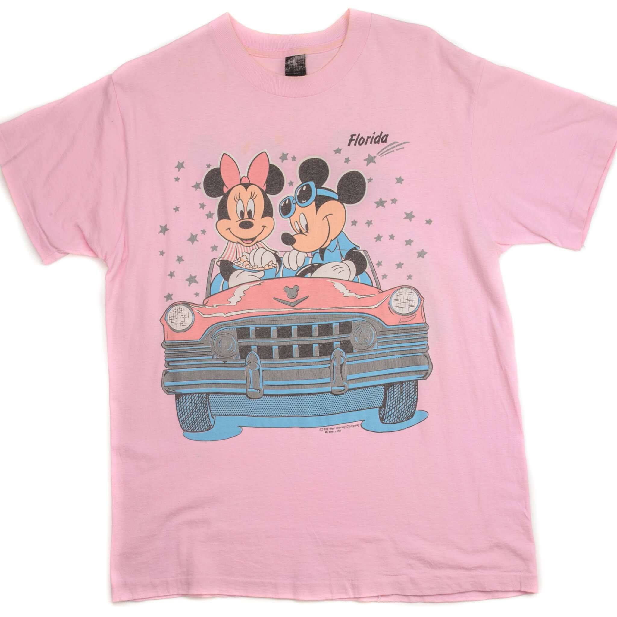 Vintage Disney Mickey and Minnie Mouse Graphic T-Shirt - Medium Size - Casual Wear for Disney Fans & Theme Park Outfits