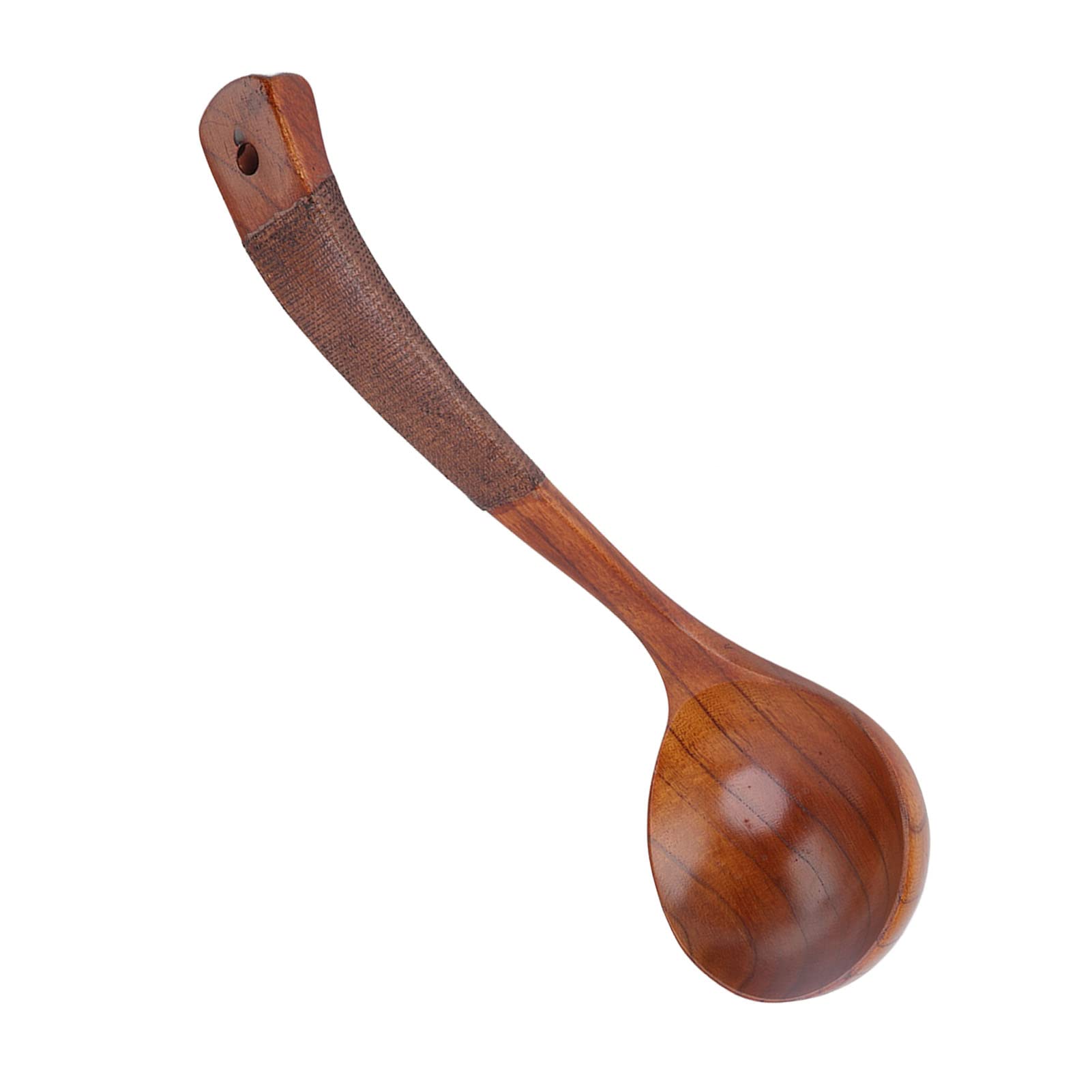 Long Handle Wooden Spoon - Multifunctional Glossy Edge Soup Spoon with Comfortable Grip & Scratch Resistant - Perfect for Stirring, Cooking, Serving & Mixing Soups, Sauces & Batters