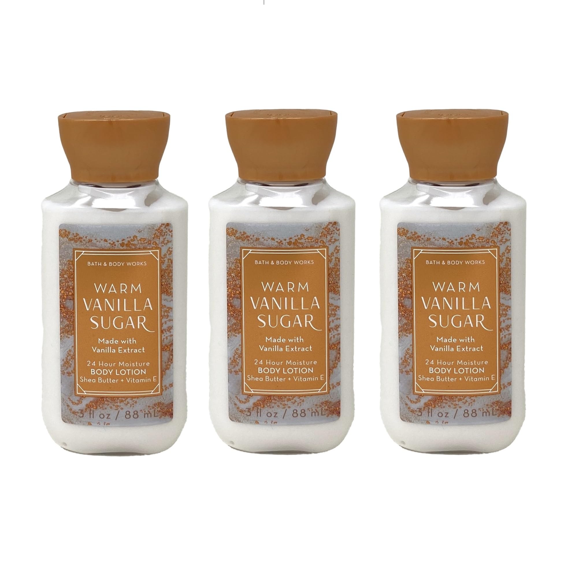 Bath & Body Works Warm Vanilla Sugar Body Lotion 3-Piece Travel Size Set - Moisturizing Hand & Body Cream for Women, Perfect for Travel, Gym & Daily Hydration
