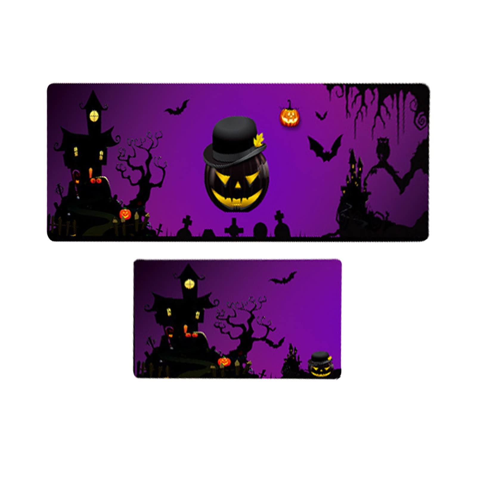 Halloween Kitchen Mats Set of 2 - Non-Slip Holiday Fall Rugs (48