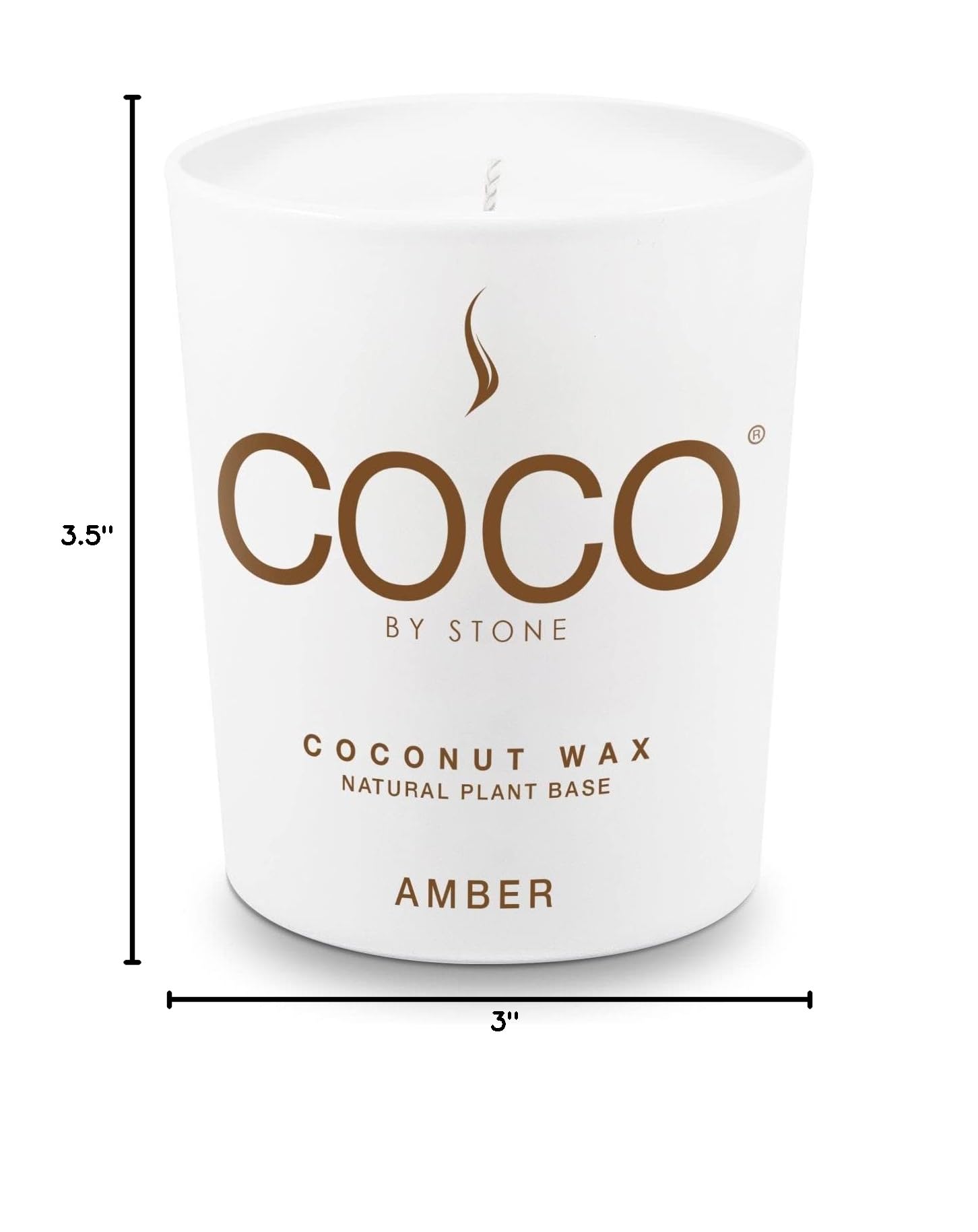 6.5oz Coconut Apricot Wax Candle - Vegan, Cruelty-Free & Clean Burning Home Fragrance with 1 Wick | Amber Scented Candle for Relaxation, Meditation & Home Decor | Hand Poured in USA