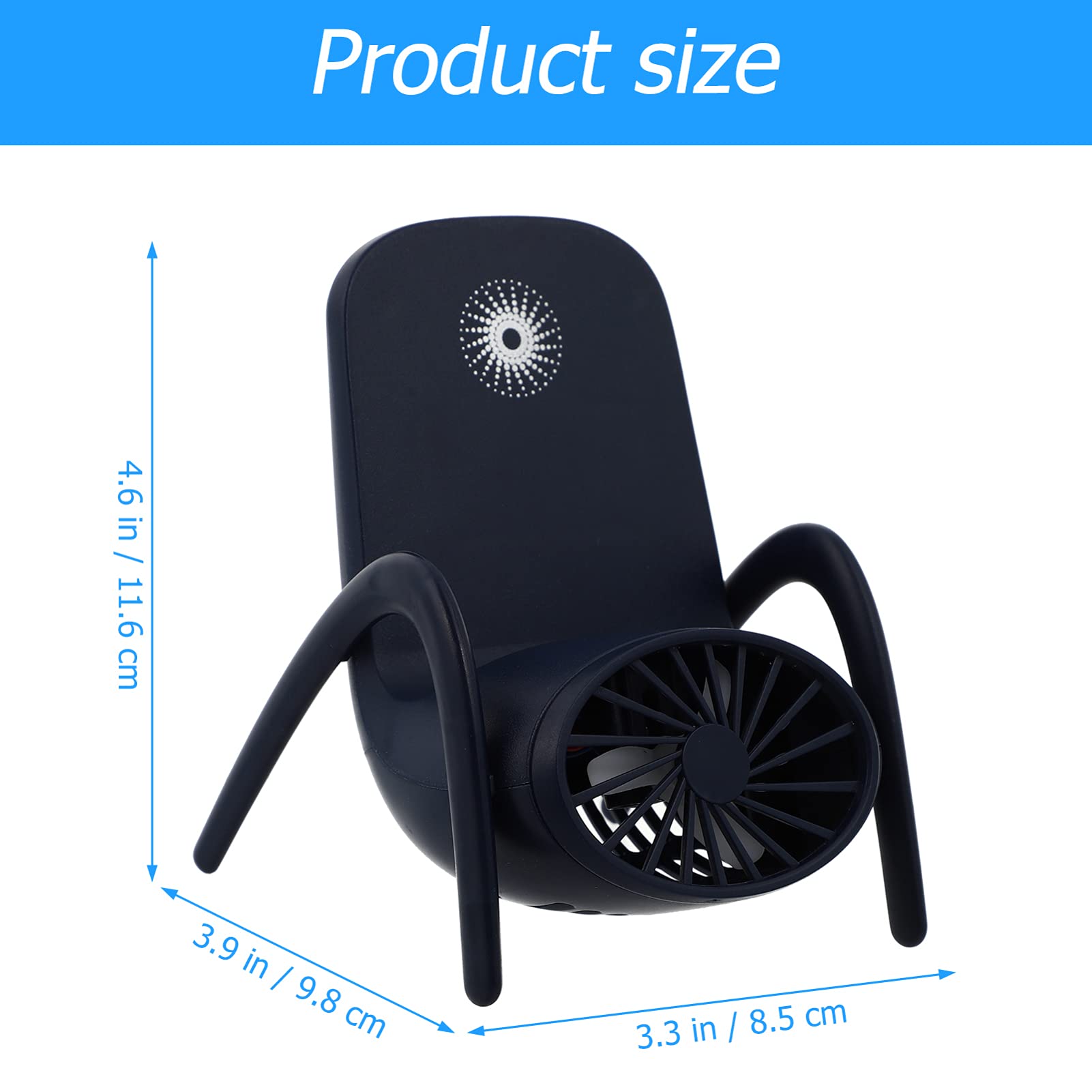 Jewish Gnomes Portable Fan with Phone Holder - Mini Plastic Cooling Fan for Students, Travel & Office Use - Compact Desk Fan with Chinoiserie Vase Design