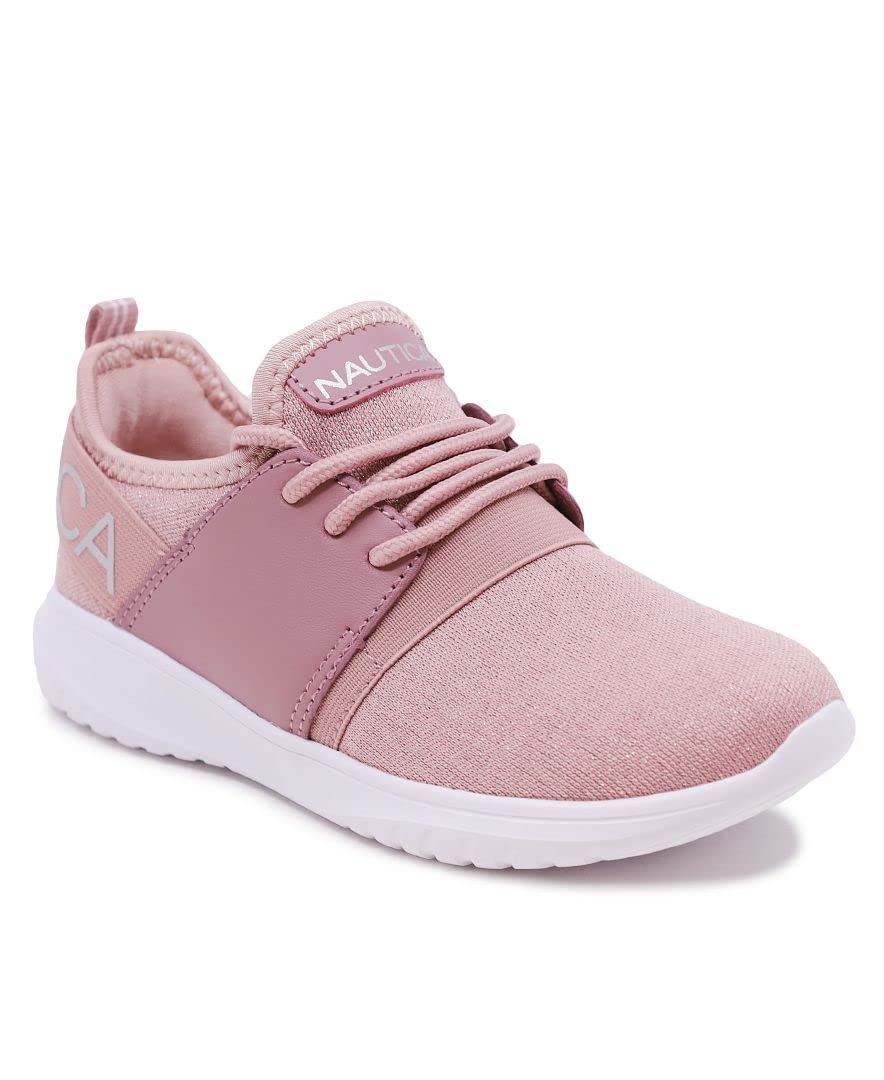 Nautica Kids Girls Metallic Fashion Sneakers - Lightweight Athletic Running Shoes for Toddler, Little & Big Kids - Perfect for School, Play & Sports Activities