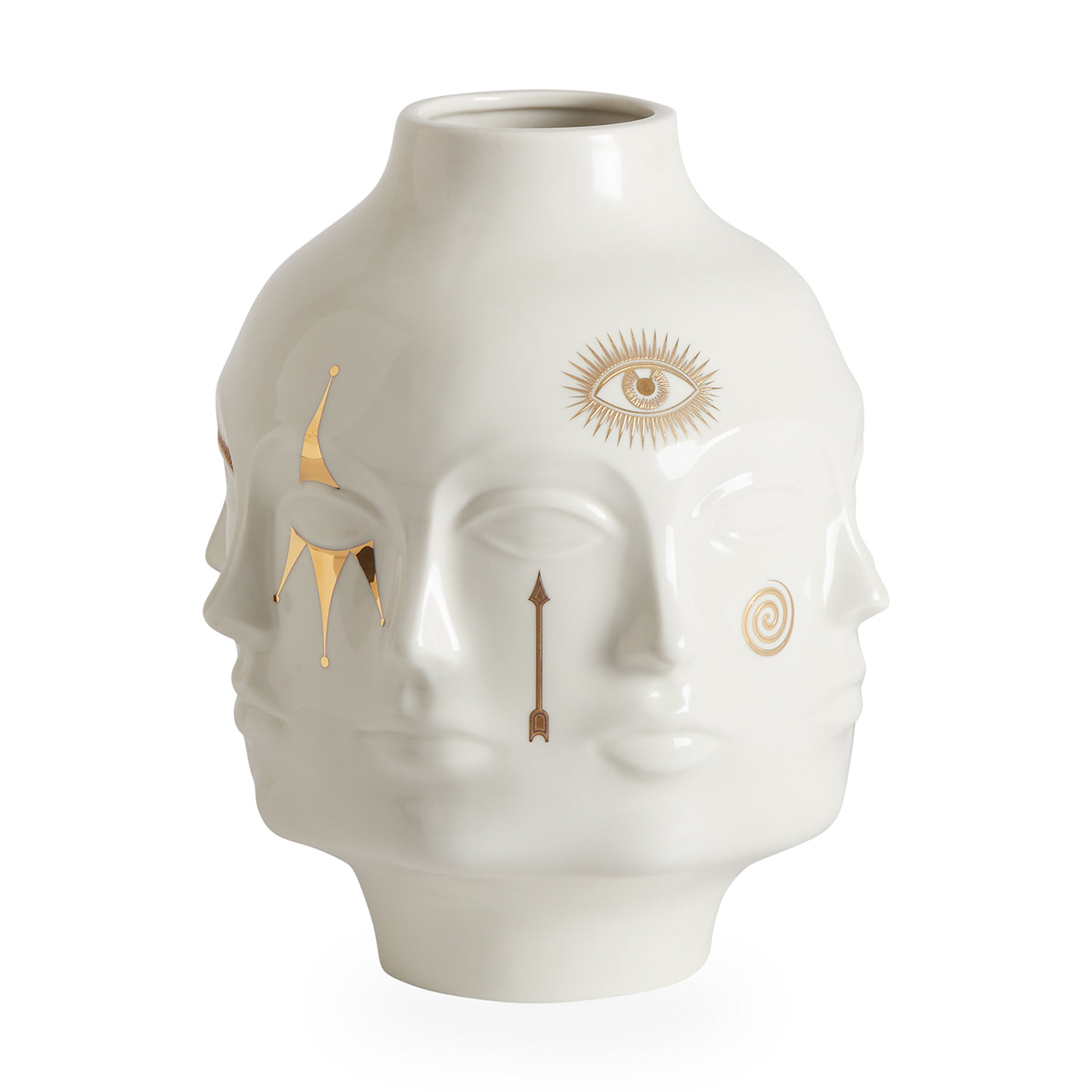 Gilded Dora Maar Large Vase - Elegant Home Decor for Living Room, Dining Table & Office - Handcrafted Ceramic Flower Vase for Modern Interior Design