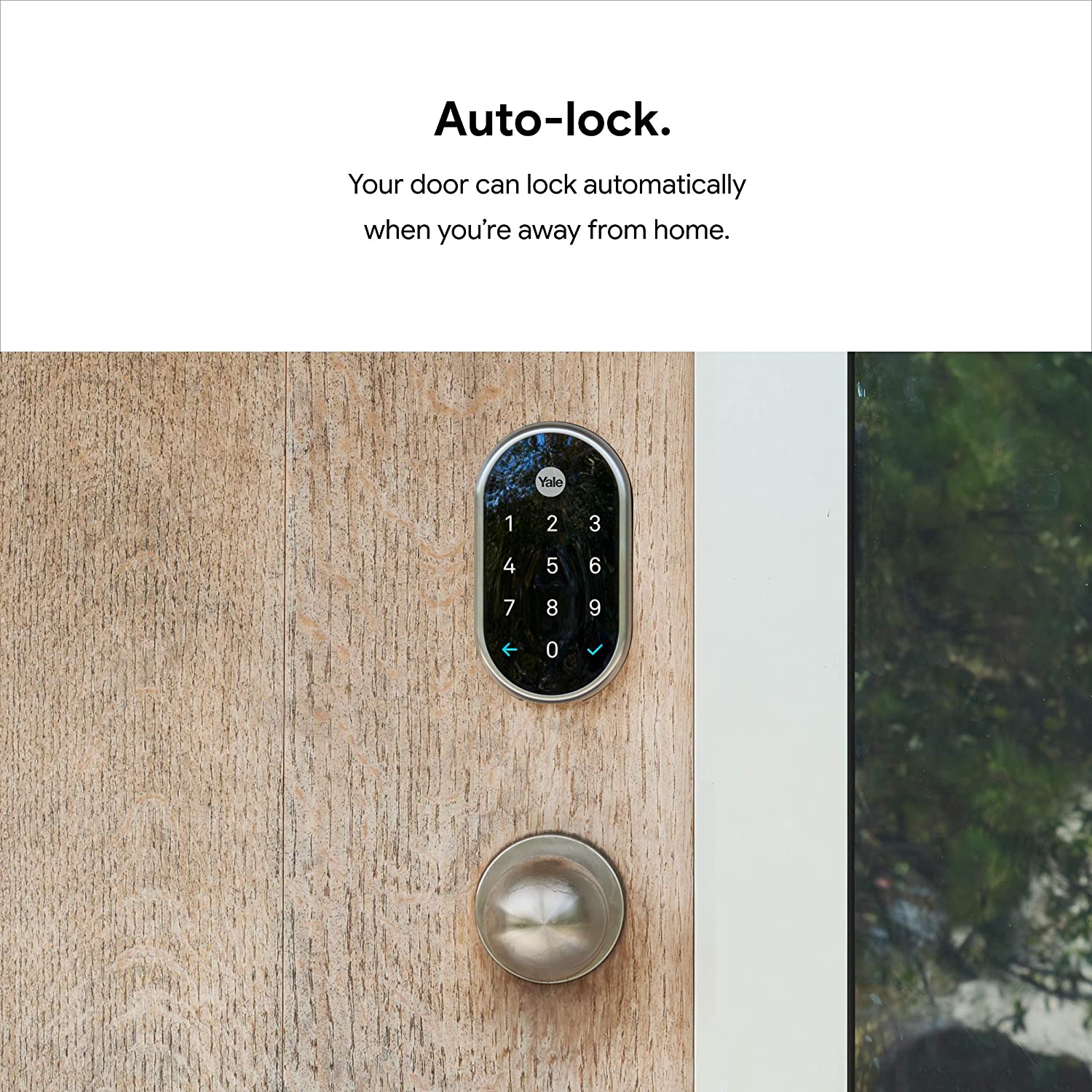 Google Nest x Yale Smart Lock with Nest Connect - Satin Nickel (Renewed Like New) | Keyless Entry, Remote Access via Smartphone, Works with Google Assistant & Alexa for Smart Home Security