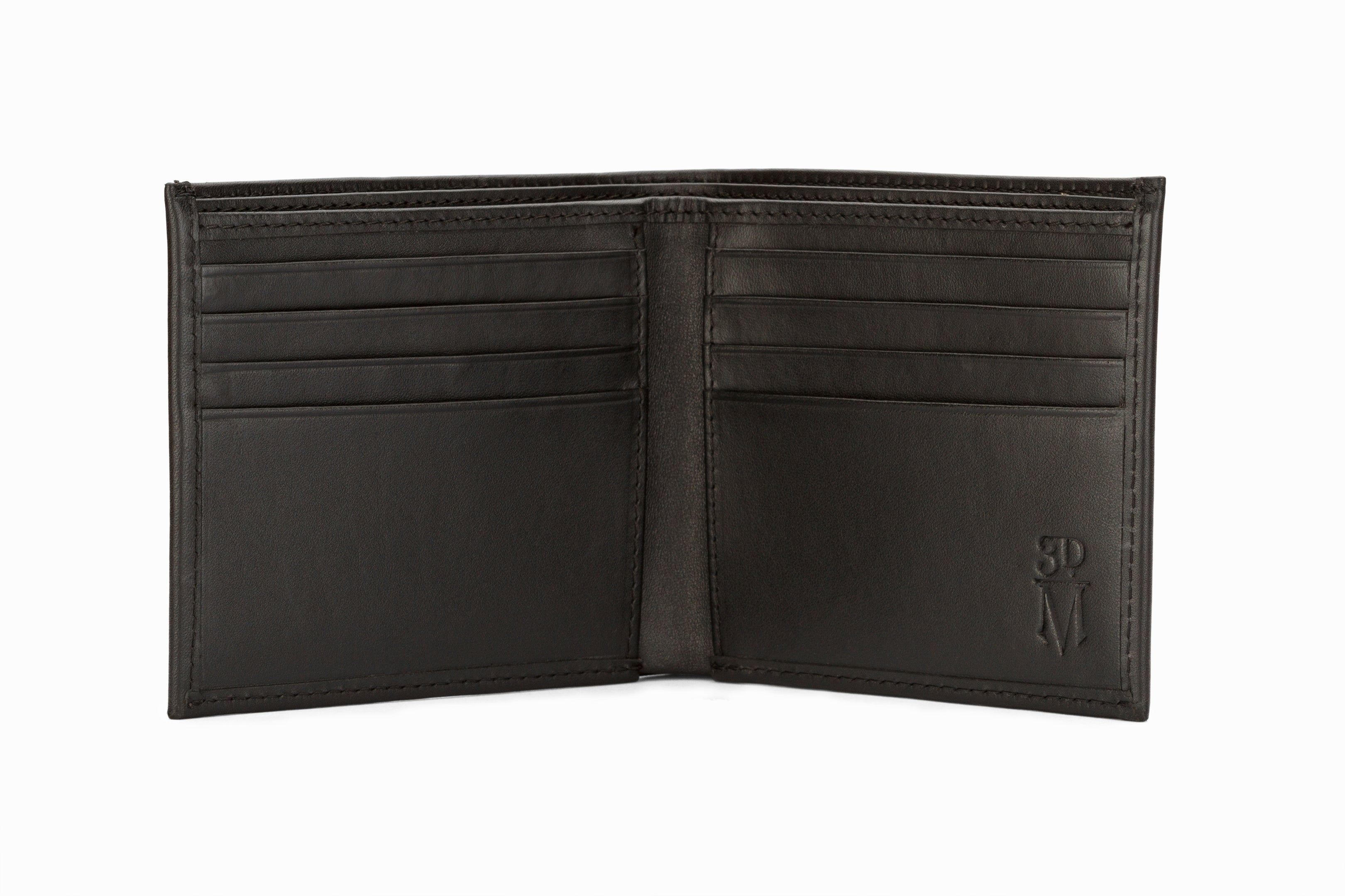 Slim Black Leather Wallet for Men & Women - RFID Blocking Minimalist Bifold Wallet for Everyday Use & Travel