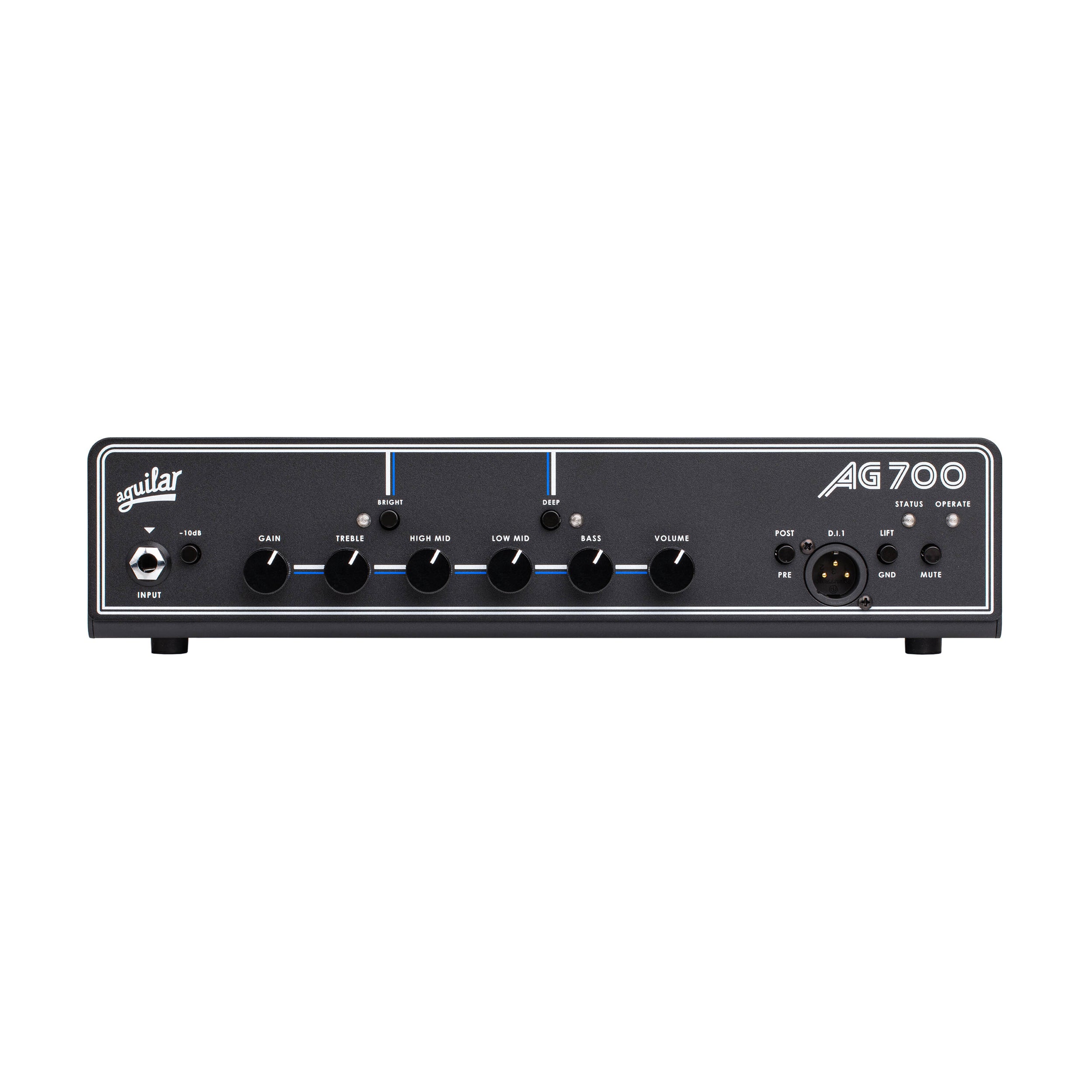 Aguilar AG700V2 Gen 2 700W Bass Amp Head - Professional Bass Guitar Amplifier for Live Performances & Studio Recording