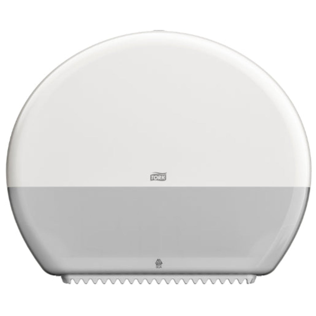 Tork T1 Jumbo Roll Toilet Tissue Dispenser - White (554030) | Commercial-Grade Bathroom Paper Towel Holder for Offices, Restaurants & Public Restrooms
