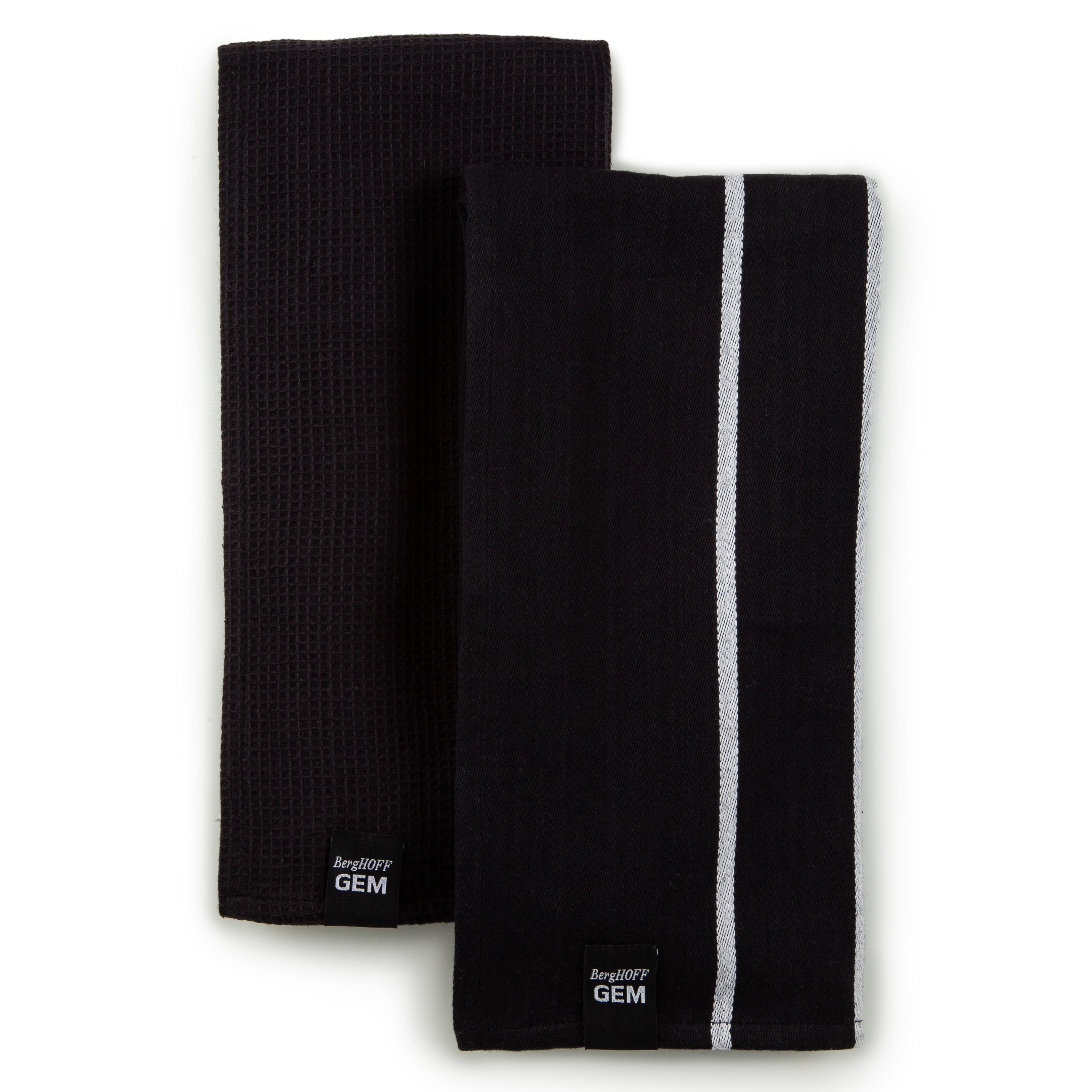 BergHOFF GEM 2-Piece Premium Cotton Tea Towel Set - Absorbent & Durable Kitchen Towels for Drying Dishes, Glassware & Utensils - Perfect for Everyday Use in Home Kitchen & Dining