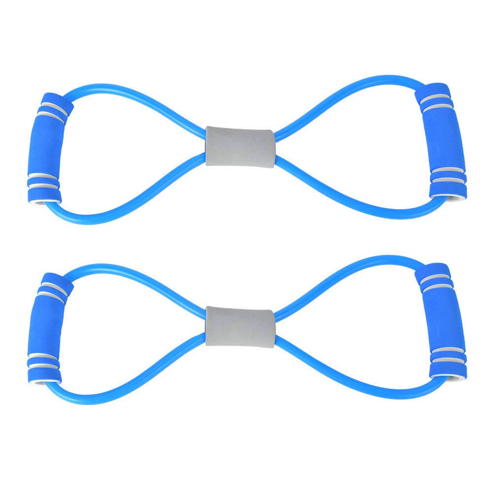 Keenso 8-Shape Exercise Resistance Bands Set - 2Pcs, 3 Colors - Home Workout Equipment for Strength Training, Yoga, Pilates & Pull-Ups - Perfect for Gym, Travel & Physical Therapy