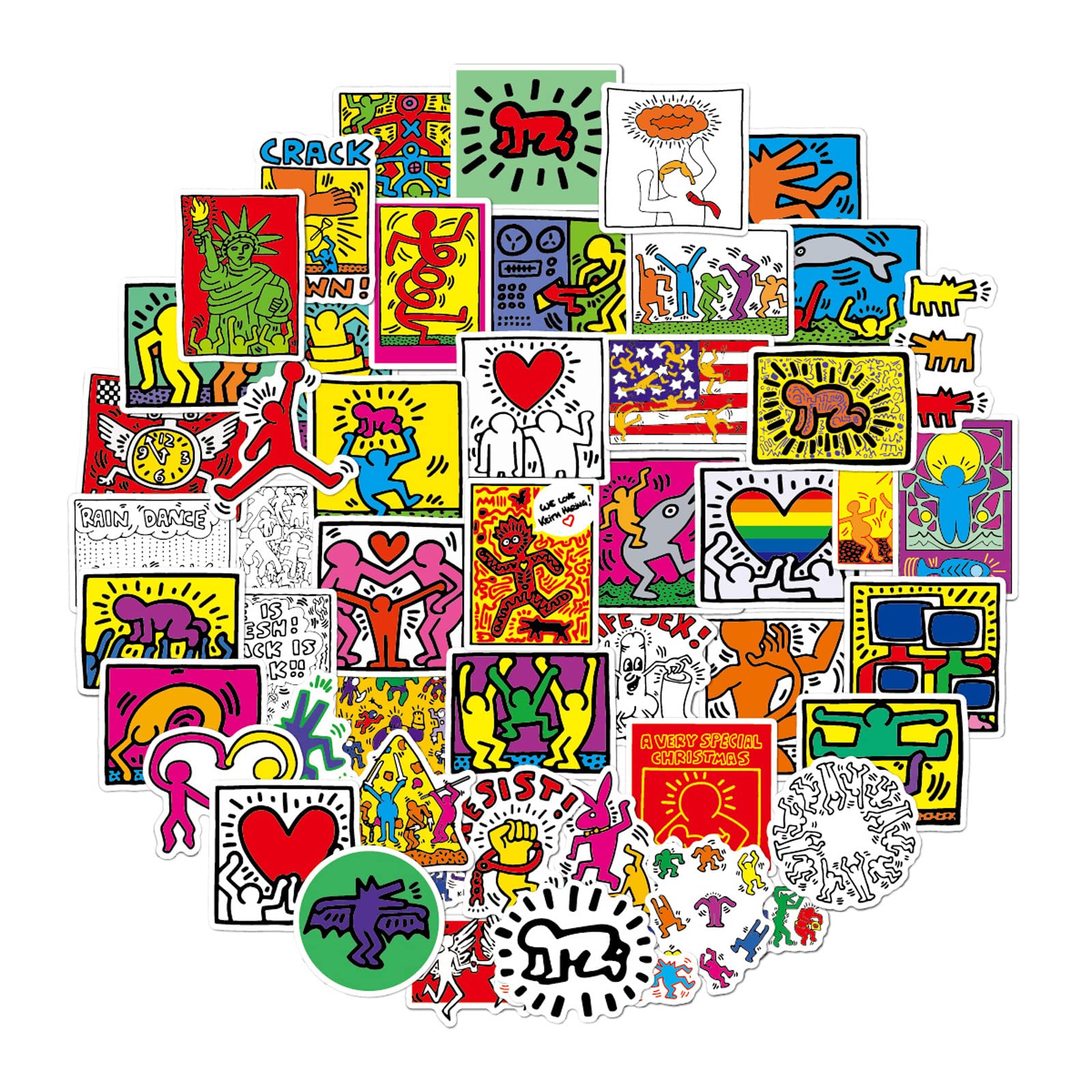 50 Pack Waterproof Aesthetic Stickers for Water Bottles, Laptops, Skateboards & Phones - Trendy Cute Vinyl Decals for Girls, Teens & Kids - Perfect for School, Travel & DIY Crafts