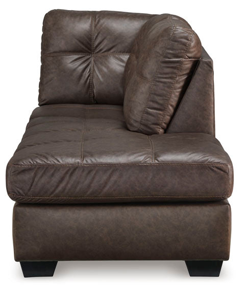 Barlin Mills Umber Sofa with Chaise Lounge - Modern 3-Seater Sectional Couch for Living Room, Home Theater & Cozy Family Gatherings