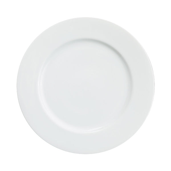 Alani 024132 10 5/8 Inch Round White Dinner Plates - Set of 24 - Durable Porcelain Plates for Restaurants, Catering & Home Dining - Microwave & Dishwasher Safe