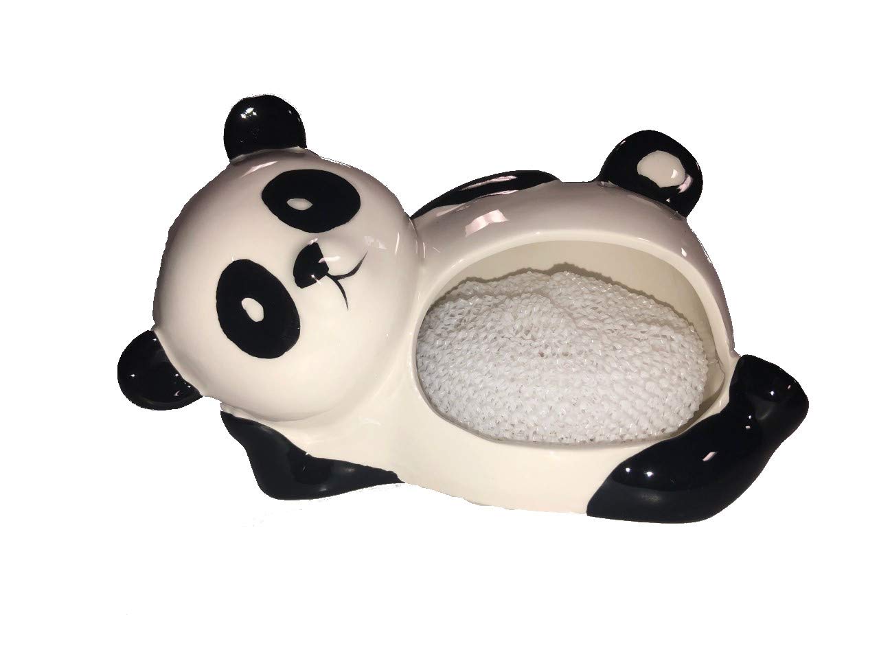 Ceramic Panda Pet Feeder Bowl - Cute Asian Style Cat & Dog Food Dish - Perfect for Home Decor & Gift Giving (Ideal for Small Pets, Kittens & Puppies)