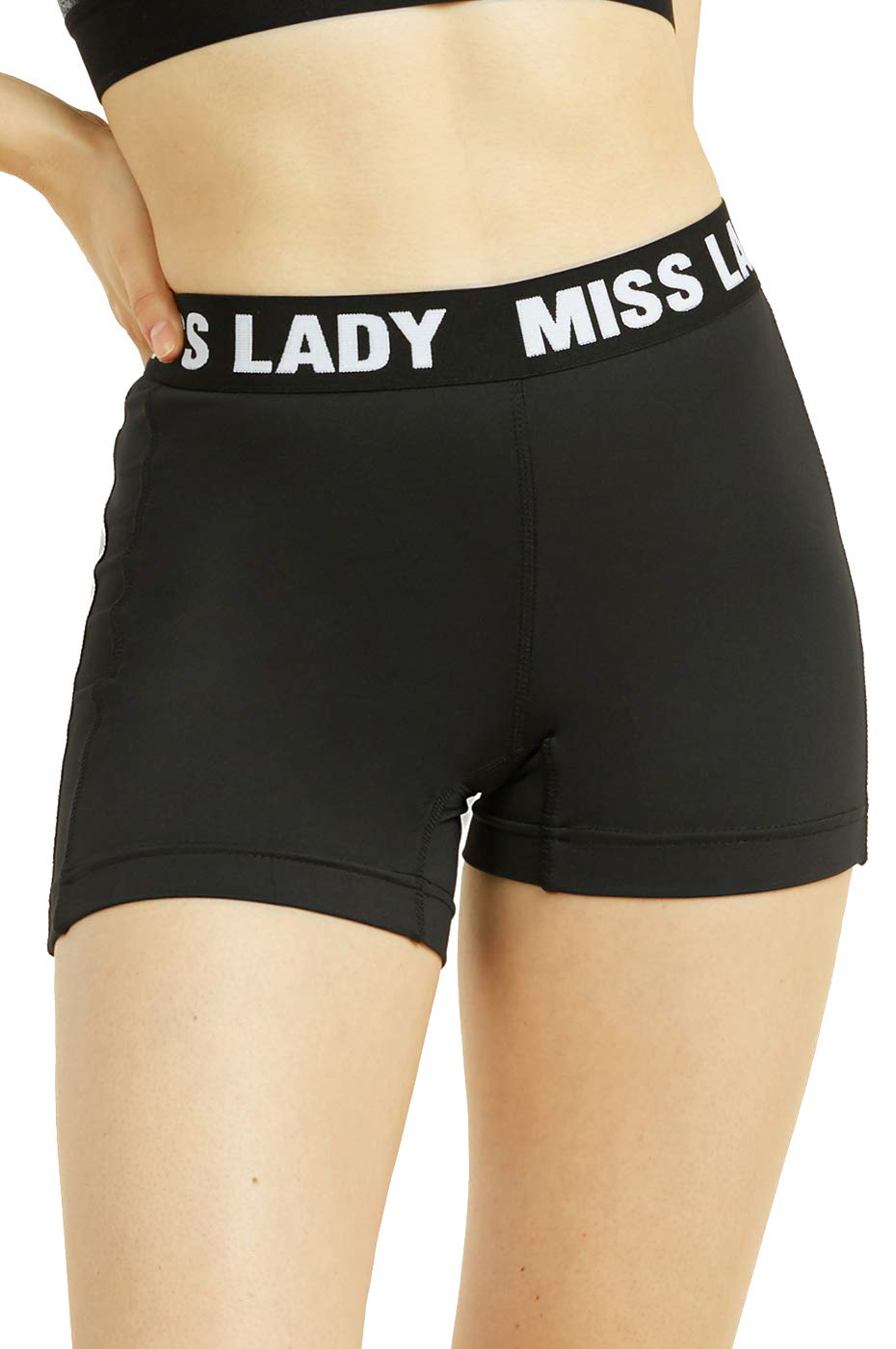 Women's High Waist Legging Shorts - Breathable Workout Shorts for Running, Yoga & Gym (Large, Black) - Perfect for Active Lifestyles & Lounge Wear