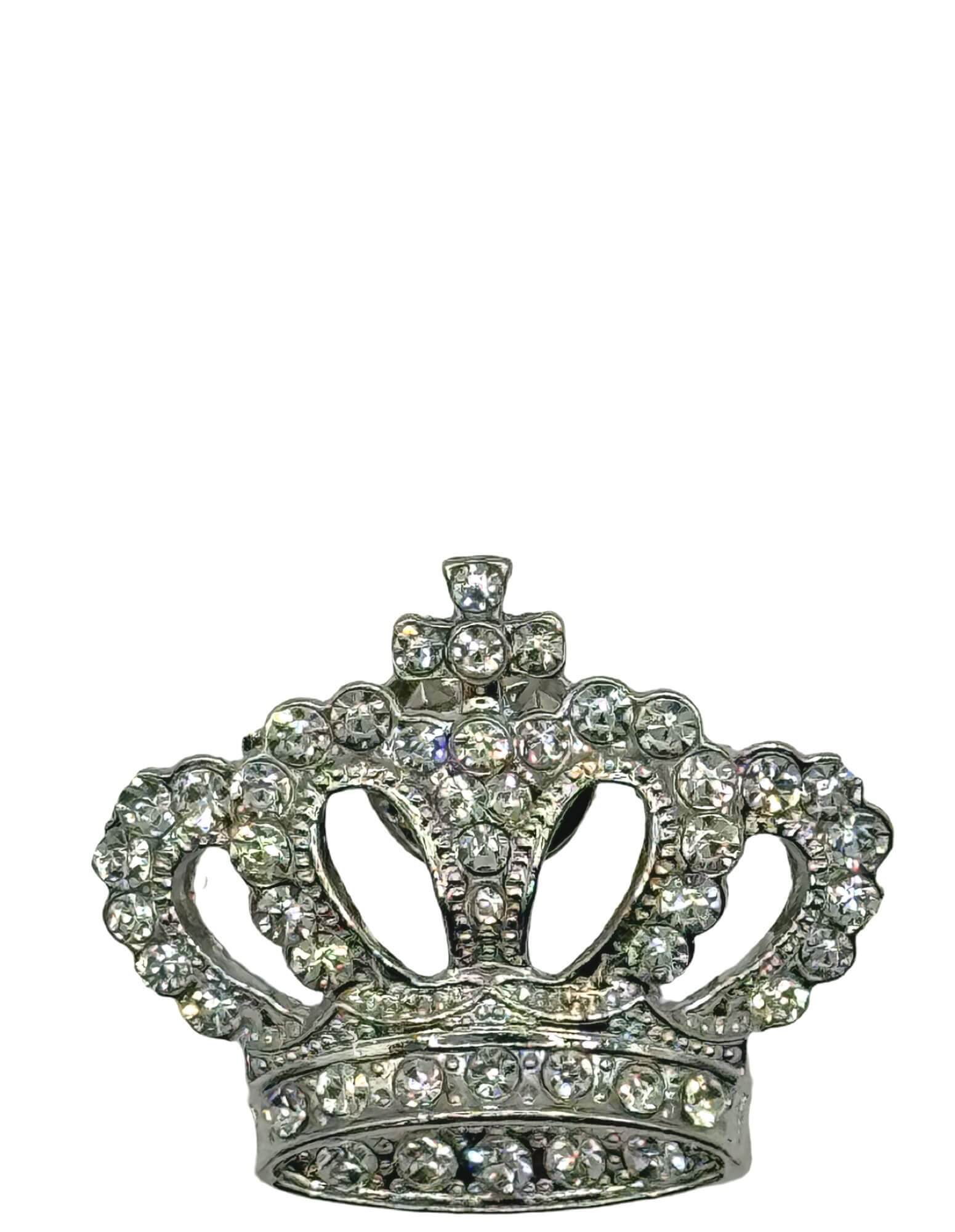 DÉCLIC Silver Crown Pin - Elegant Hair Accessory for Women, Bridal Hair Jewelry, Prom & Party Hairpins - Perfect for Weddings, Special Occasions & Everyday Glam