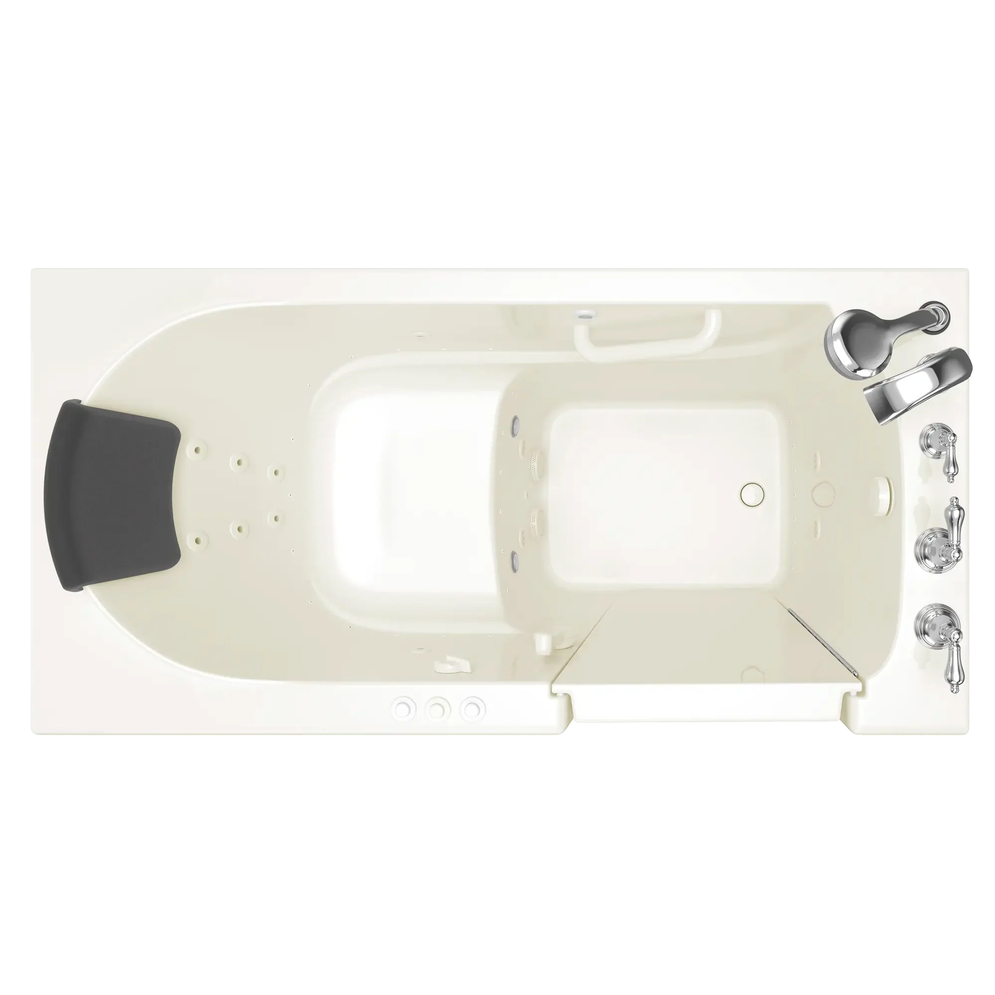Premium 30 x 60 Inch Gelcoat Walk-in Bathtub with Air Spa & Whirlpool System - Right Hand Drain & Faucet - Ideal for Elderly & Mobility Support, Relaxation Therapy, and Spa-Like Bathing Experience at Home