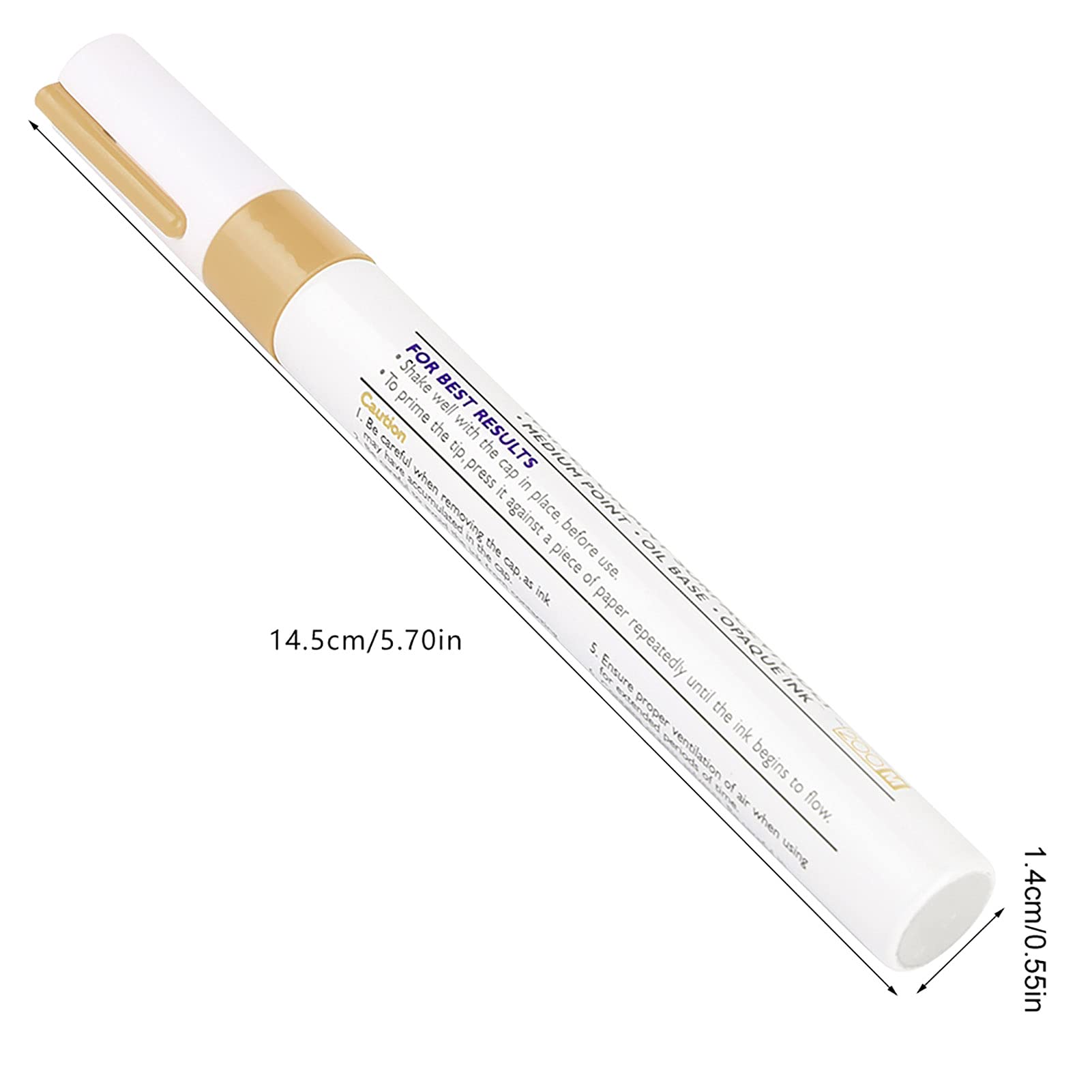 Waterproof Car Tire Paint Pen - Fast Drying Pigment Marker for Cars, Trucks & SUVs - All Surface Gold Paint Marker - Perfect for Custom Tire Lettering & Vehicle Detailing
