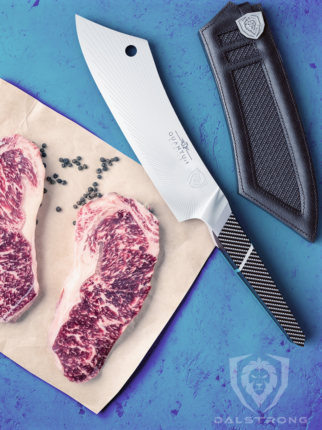 Dalstrong Crixus Quantum 1 Series 8-inch Chef & Cleaver Hybrid Knife - Professional Kitchen Knife for Slicing, Chopping & Meat Cutting