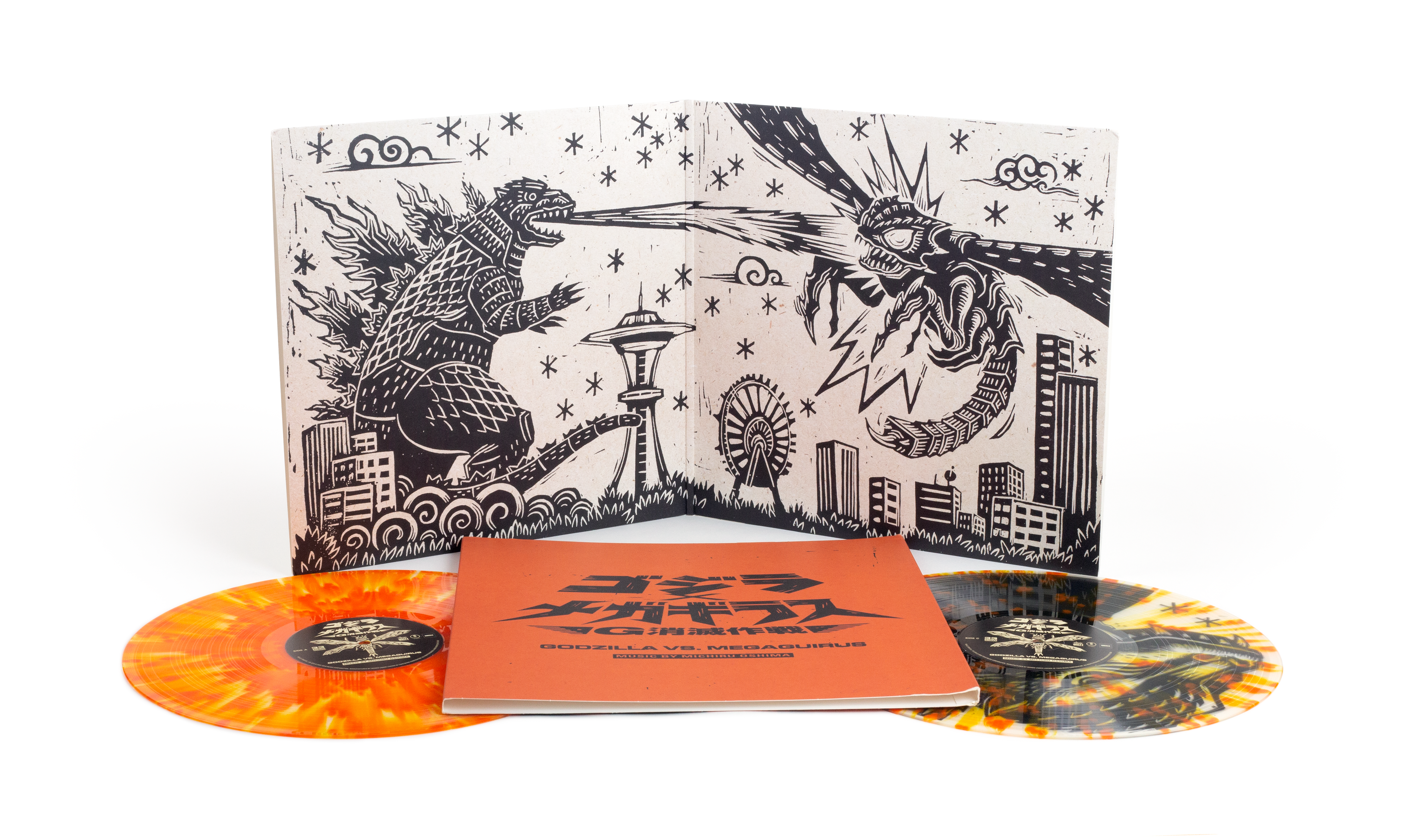 Godzilla vs. Megaguirus Original Motion Picture Soundtrack 2XLP Vinyl Record - Limited Edition Movie Score for Collectors & Film Music Enthusiasts | Perfect for Home Theater & Vinyl Collections