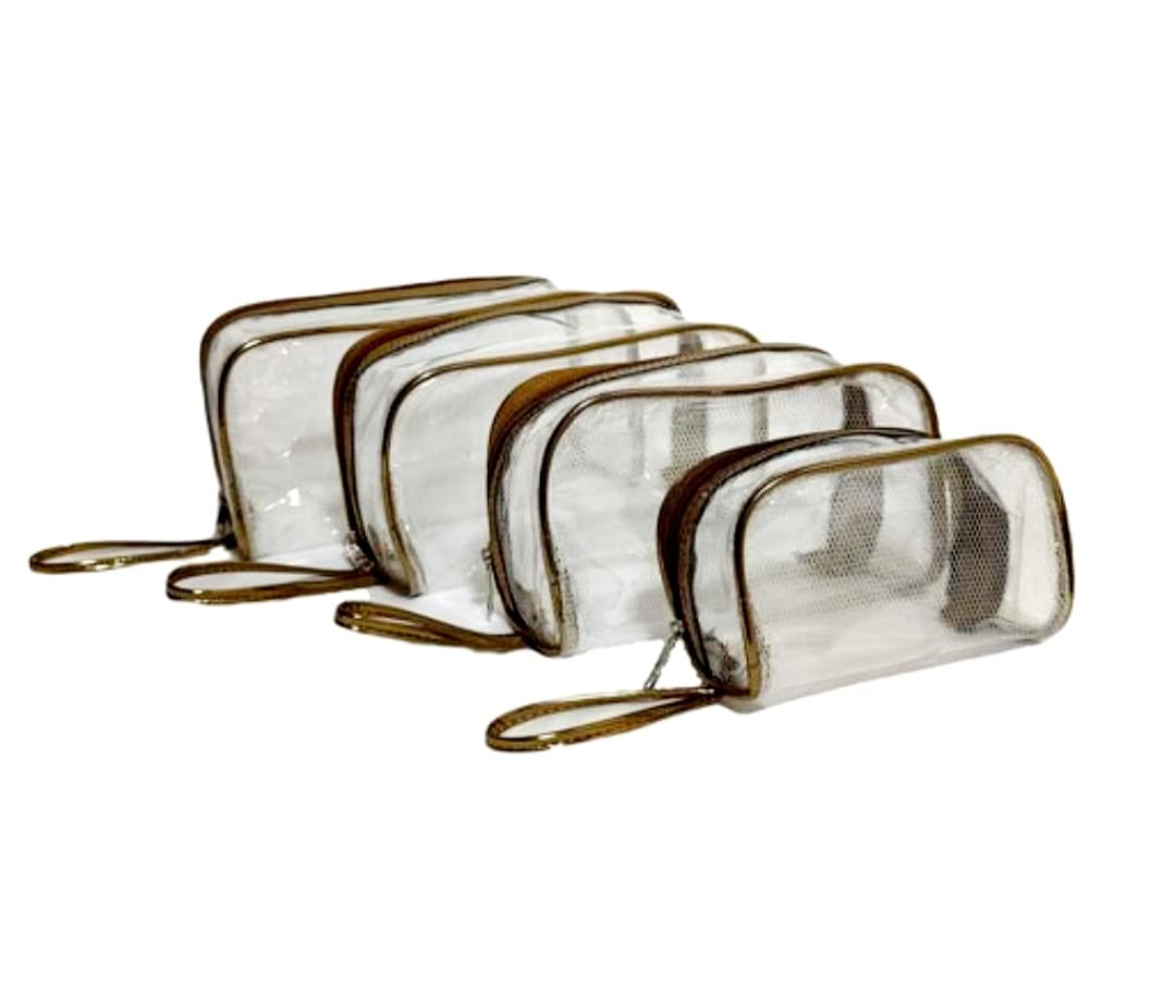 Ankit Traders 4-Piece Clear Travel Pouch Set - Waterproof Makeup Organizer & Toiletry Bag for Women | Perfect for Cosmetic Storage, Vacation Essentials & Daily Use