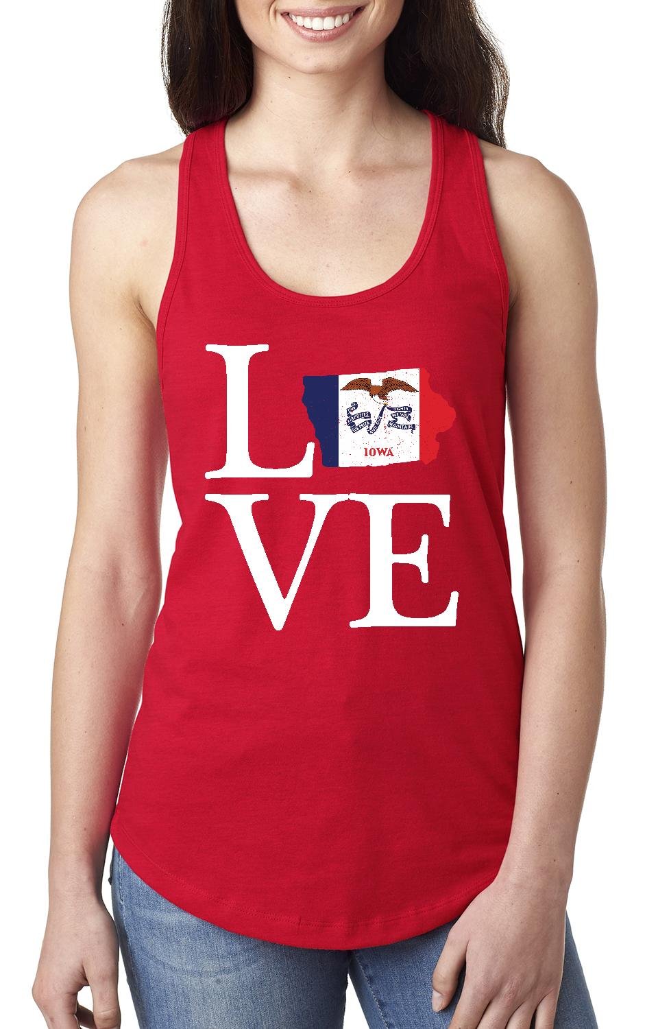 Iowa State Flag Racerback Tank Top for Women - Stylish & Comfortable Traveler's Gift - Perfect for College Pride, Gym Workouts & Summer Outfits