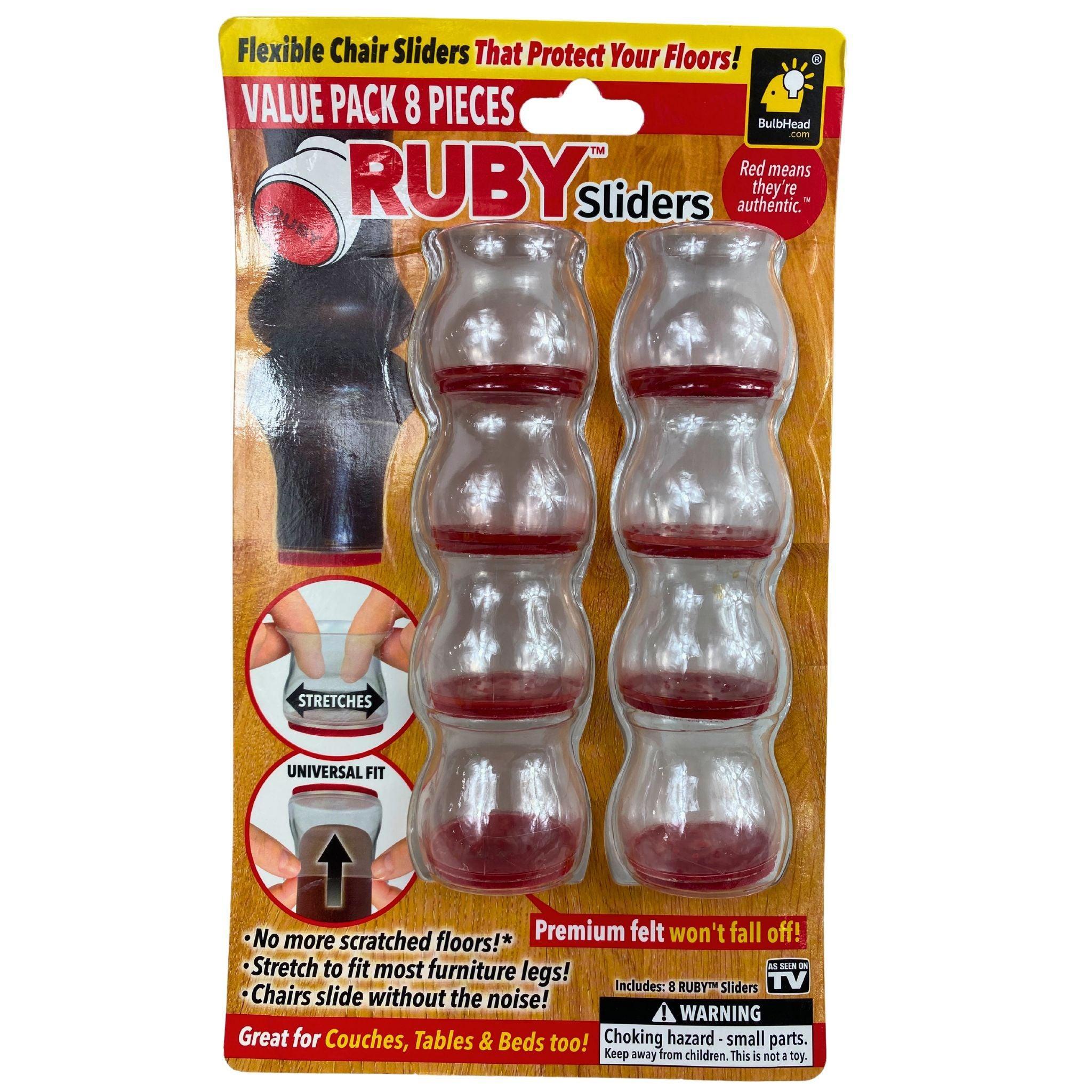 60 Pcs Ruby Sliders - Non-Slip Furniture Floor Protectors for Chairs, Tables & Sofas - Prevent Scratches on Hardwood & Tile Floors - Perfect for Home, Office & Gym Use