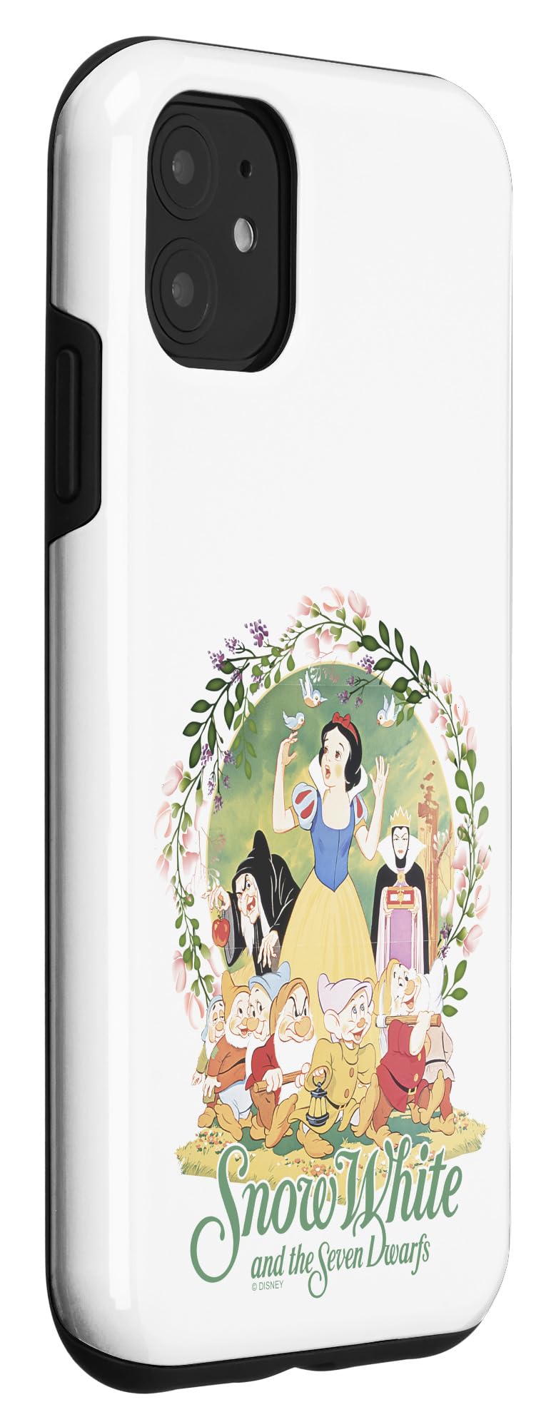 iPhone 11 Case - Disney Snow White & The Seven Dwarfs Floral Portrait Design | Protective Phone Cover for Women & Girls | Perfect Gift for Disney Fans, Birthday & Christmas