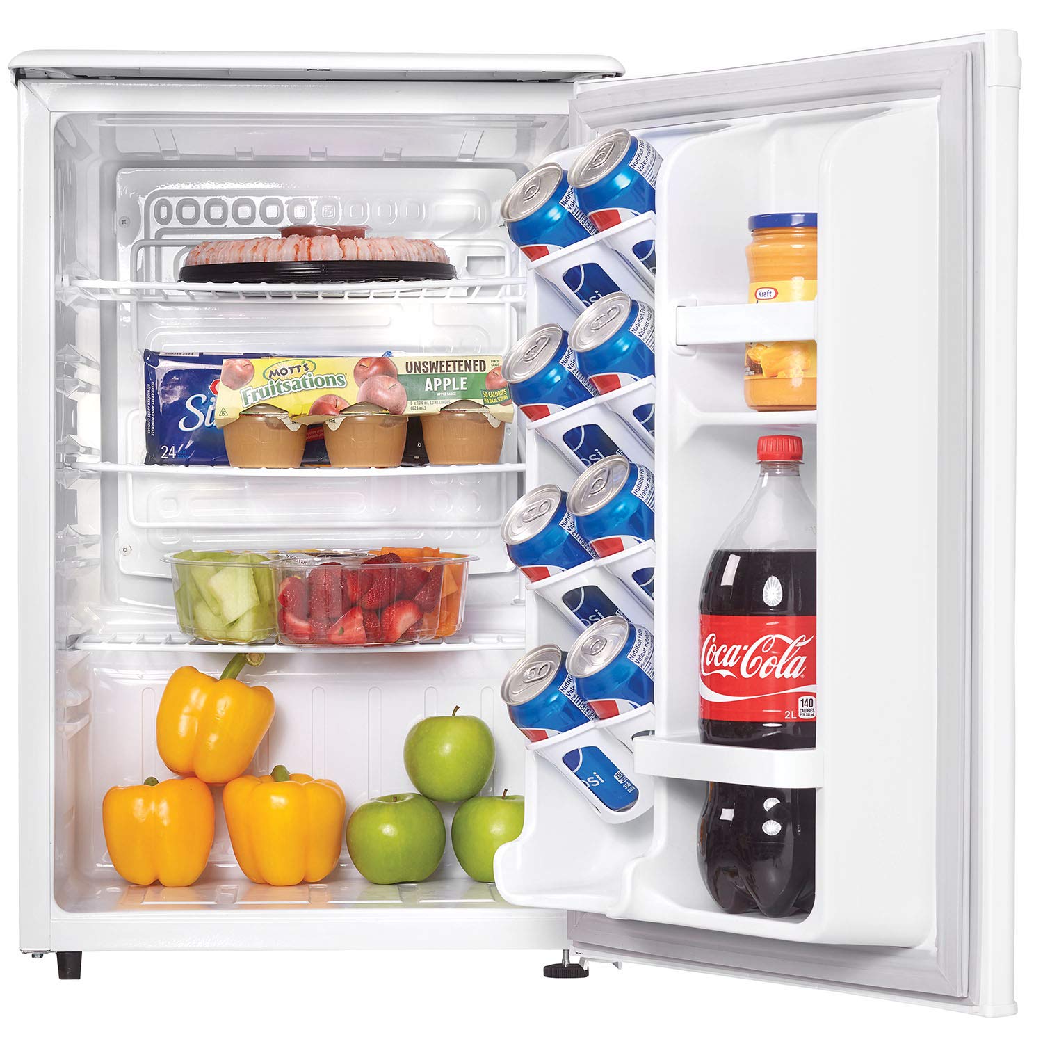 Danby Designer DAR026A1WDD-6 2.6 Cu.Ft. Compact Mini Fridge - Energy Star Rated White Refrigerator for Bedroom, Office, Bar, Dorm, Kitchen Countertop | Perfect for Small Spaces, Beverage Storage & Snack Organization