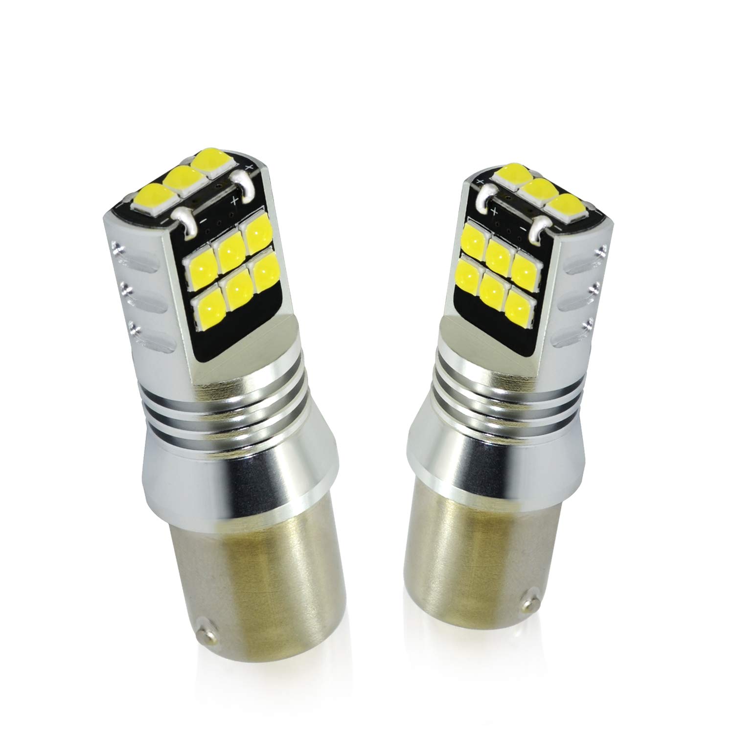 Stark 1156 LED Bulb - High Power Flip Chip BA15S P21W 7506 Replacement for Backup Lights, Reverse Lights & Tail Lights - 6000K White (Upgraded, Pack of 2) - Perfect for Cars, Trucks, SUVs & Motorcycles