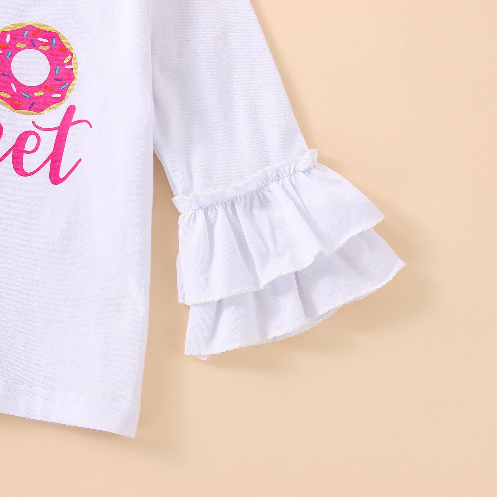 Pink Striped Tutu Dress Set for Newborn Baby Girls - First Birthday Outfit with Donut Print Skirt & Headband (2Pcs) | Perfect for Photoshoots, Parties & Casual Wear