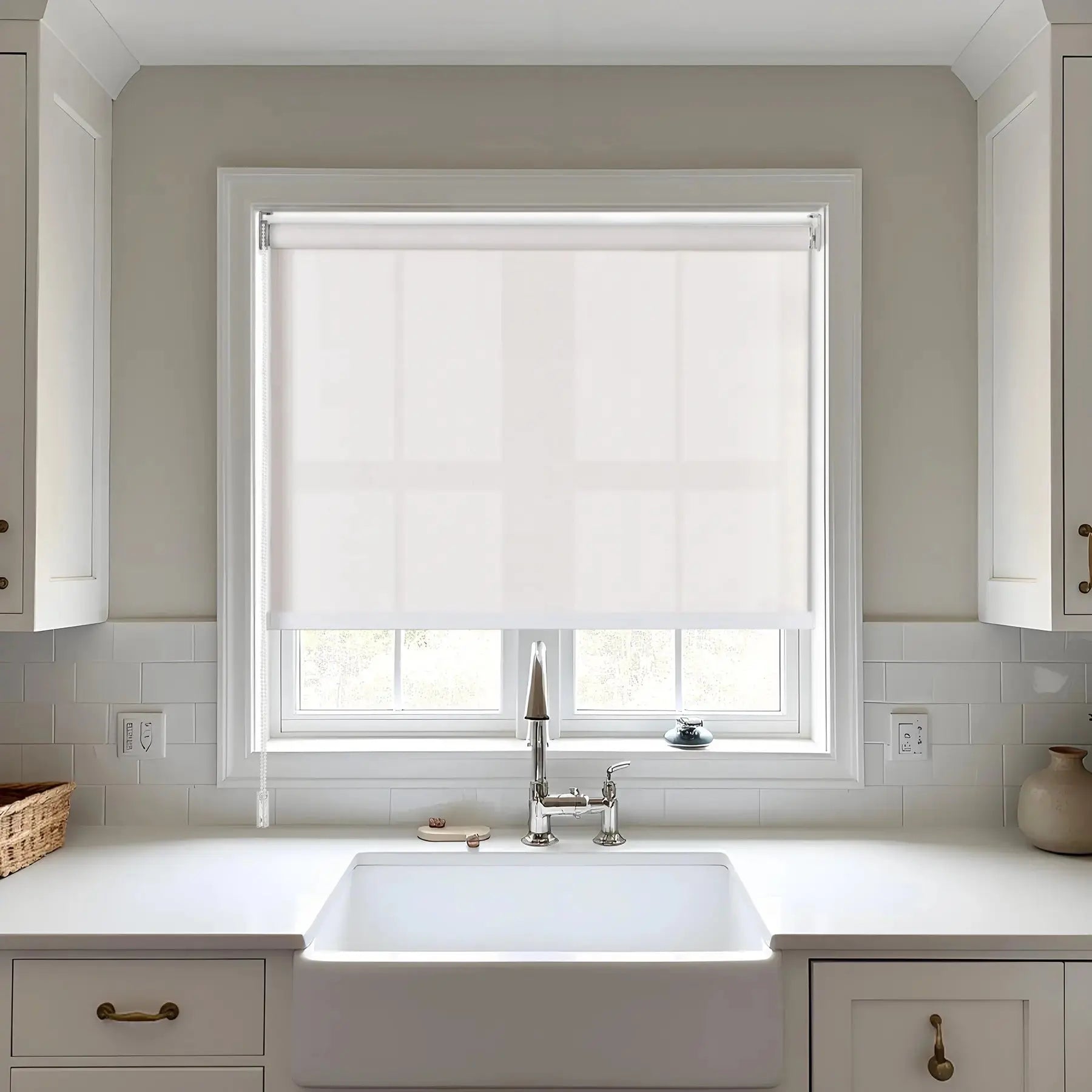 Blackout Waterproof Roller Shades with Cord Lift for Windows - Perfect for Bedrooms, Nurseries & Home Theaters