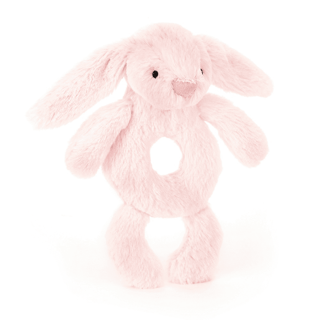 Jellycat Bashful Pink Bunny Ring Rattle - Soft Baby Teething Toy & Sensory Gift for Newborns, Infants & Toddlers | Perfect for Playtime, Nursery Decor & Baby Shower Presents