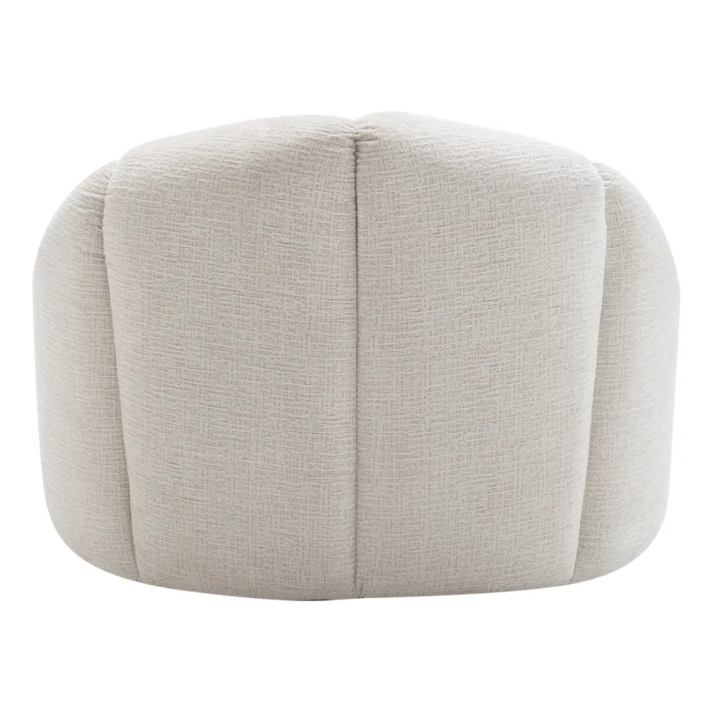 Avalon Occasional Chair - Cream Chenille Upholstered Accent Chair for Living Room, Bedroom & Office - Comfortable Modern Lounge Seating for Relaxing & Reading