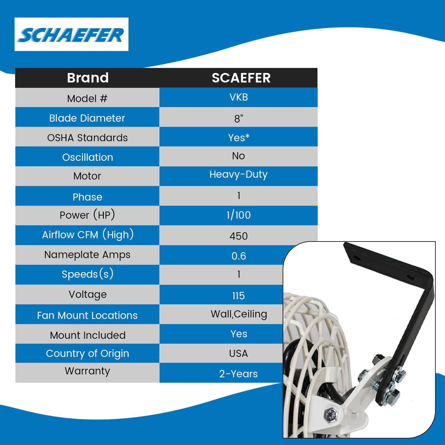 Schaefer Versa-Kool High-Power Air Circulator Fan with Button Control - 1470 CFM Ceiling & Wall Mount Greenhouse Fan with Steel Guards | Perfect for Greenhouses, Warehouses & Indoor Ventilation
