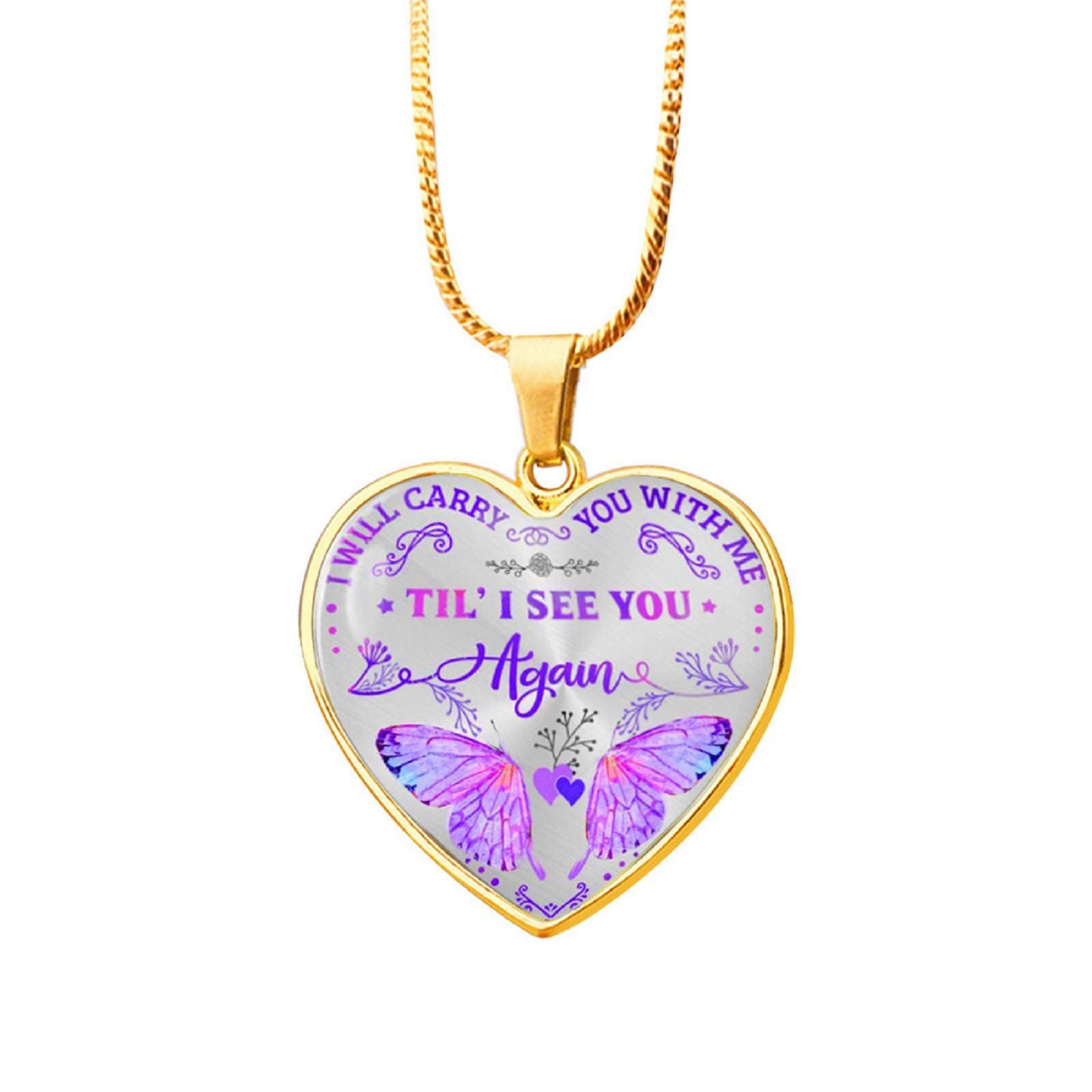 Stainless Steel Peach Heart Pendant Necklace for Women - Elegant Alloy Jewelry, Dainty Bar Necklace - Perfect for Valentine's Day, Anniversary Gifts & Everyday Wear