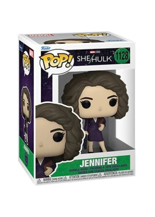 Jennifer Funko Pop She Hulk #1128 with Protector Case - Collectible Marvel Action Figure for Display, Gifts & Comic Con