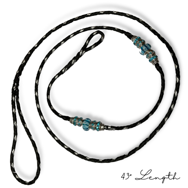 Premium Kangaroo Leather Beaded Dog Show Lead - Durable Training Leash for Professional Handlers & Competition - Perfect for Dog Shows, Training Sessions & Outdoor Walks