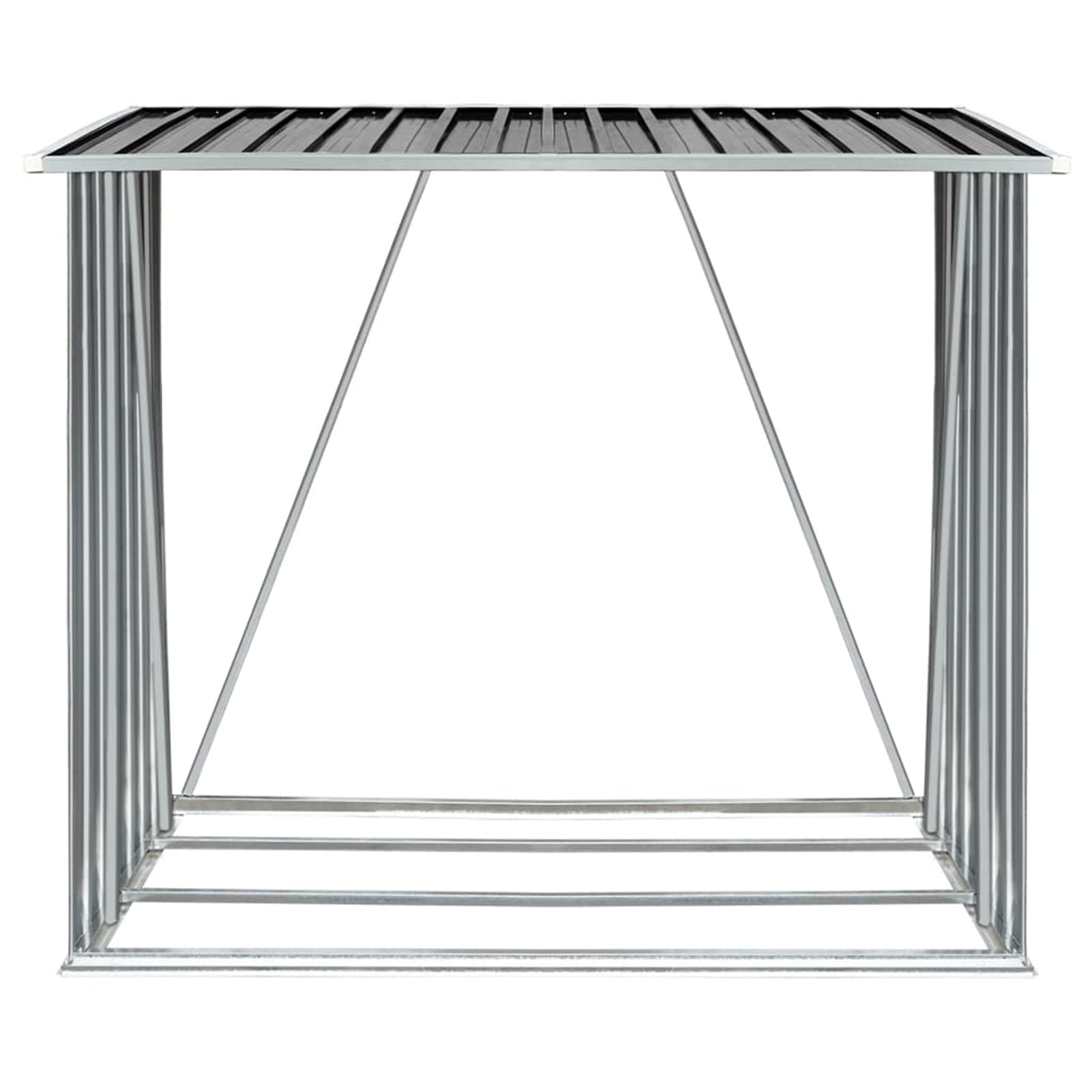 Galvanized Steel Firewood Storage Rack - 64.2