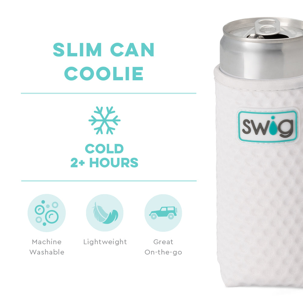 Golf Ball Design Slim Can Cooler - Insulated Beverage Sleeve for Beer & Soda Cans - Perfect for Golf Outings, BBQs & Outdoor Parties