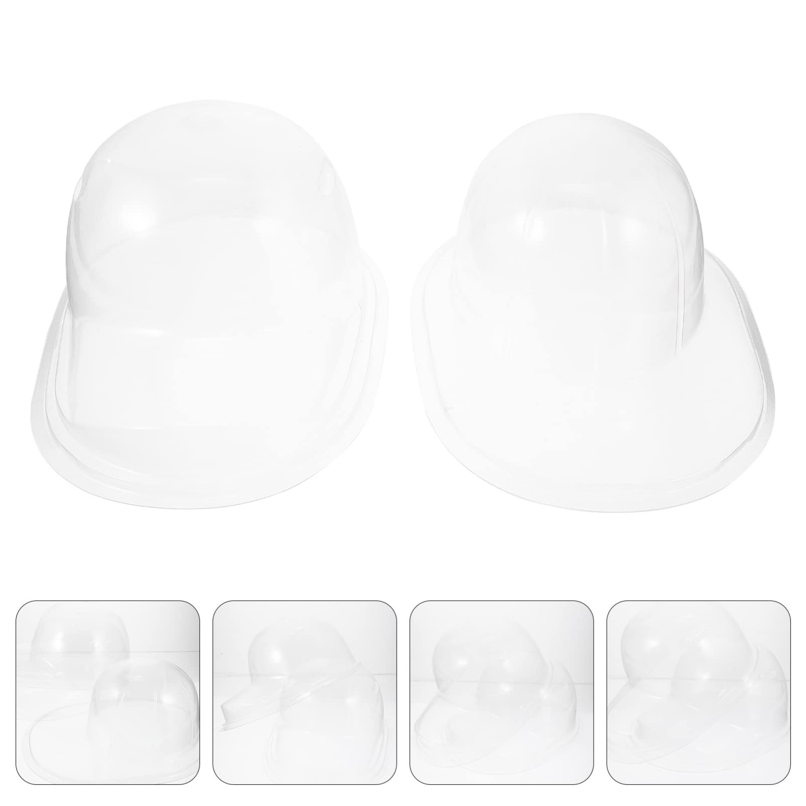 Zerodeko 2-Pack Inflatable Hat Stand for Baseball Caps - Portable Clear Hat Shaper & Wig Display Holder - Perfect for Closet Organization, Retail Stores, and Travel Accessories