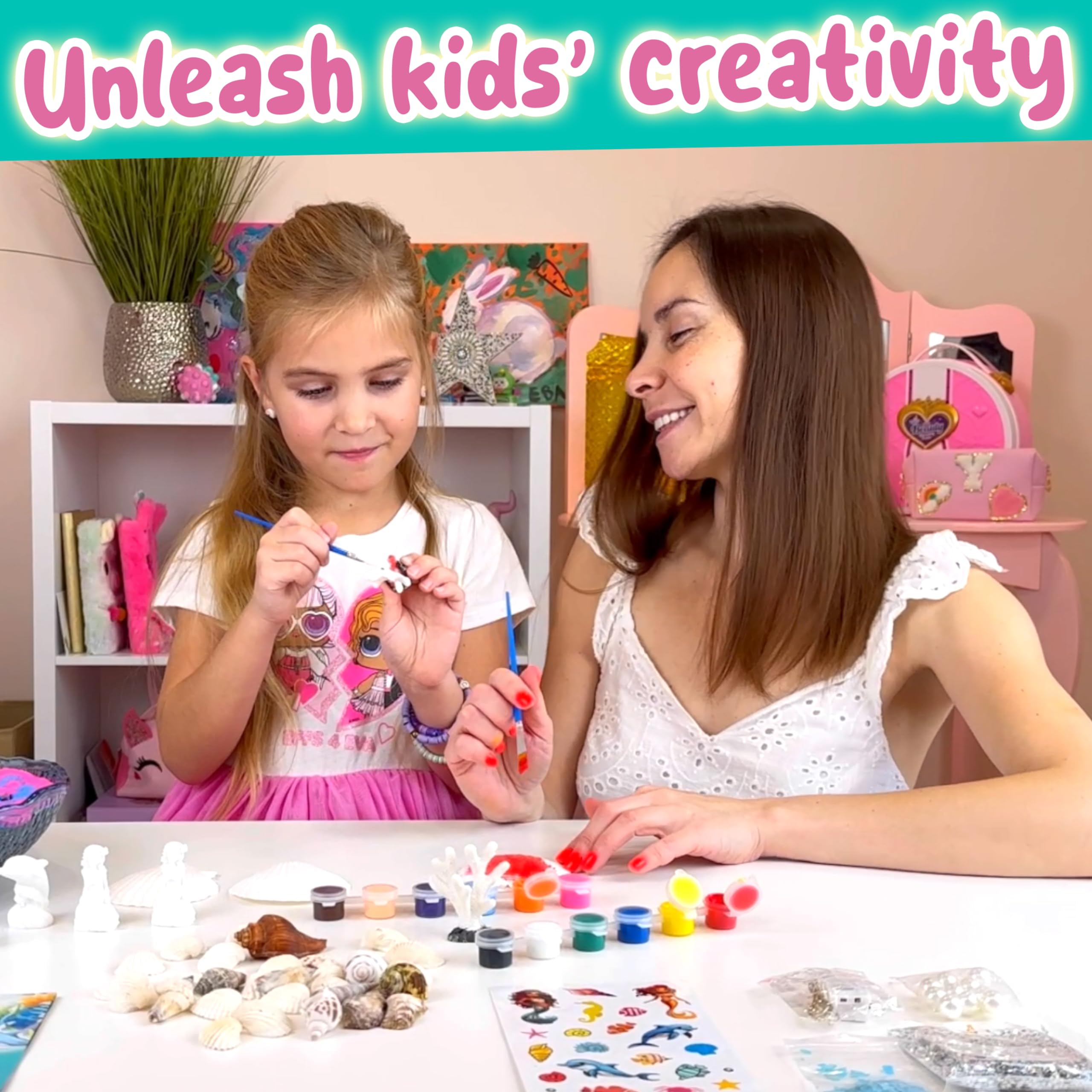 BLOONSY Mermaid Fairy Garden Kit for Kids - Light Up Terrarium with LED, STEM Science & Arts Crafts Activity for Girls Ages 8-12 | Perfect Birthday Gift, Room Decor & Creative Play