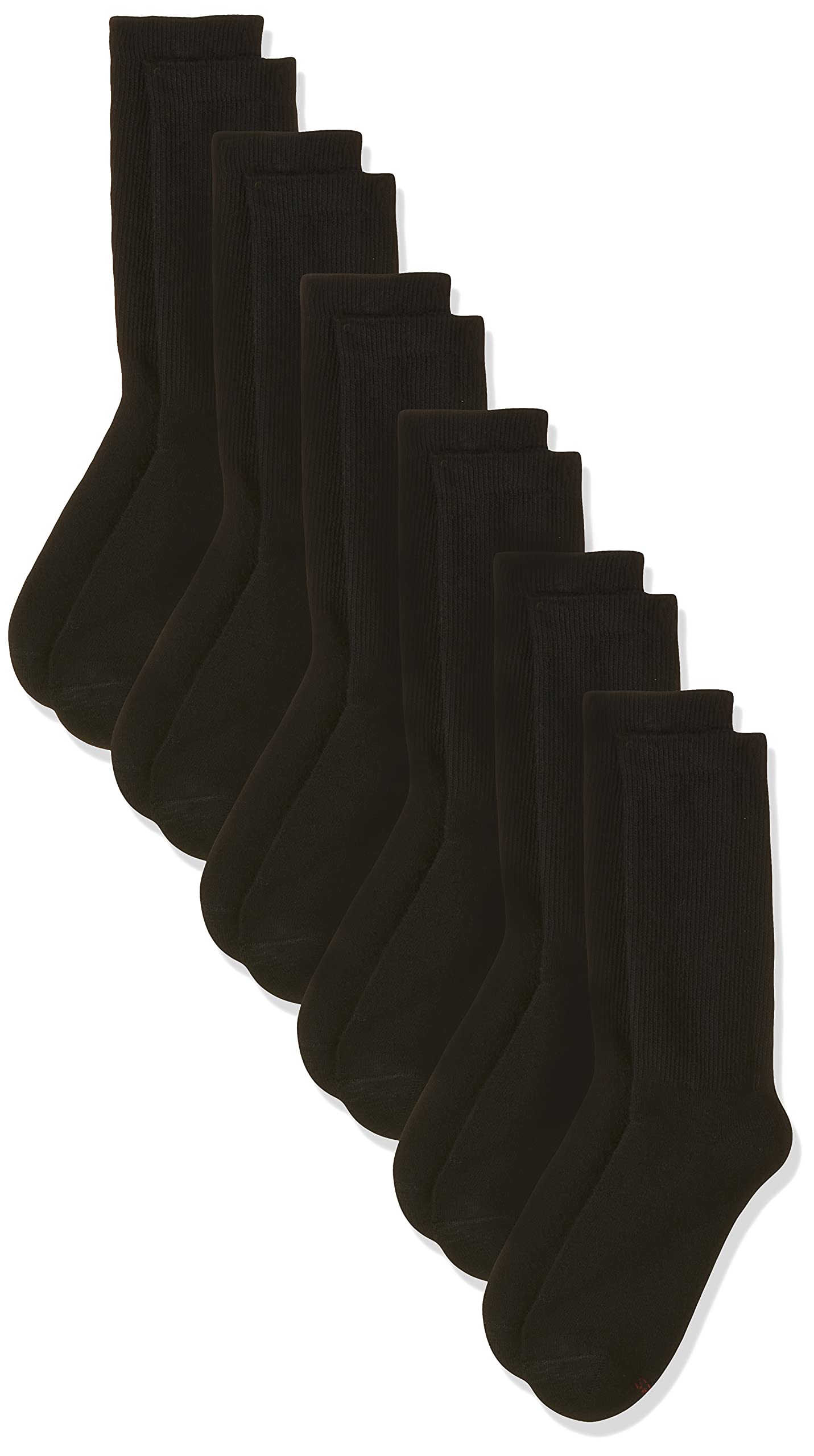 Hanes Ultimate Men's 6-Pack FreshIQ Dyed Crew Socks - Soft Cotton Comfort Socks for Everyday Wear, Work & Sports - Breathable & Odor Control Technology for All-Day Freshness