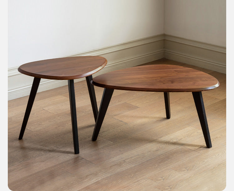 Solid Black Walnut Wood Coffee Table - Handcrafted Modern Living Room Furniture for Home Decor & Entertaining