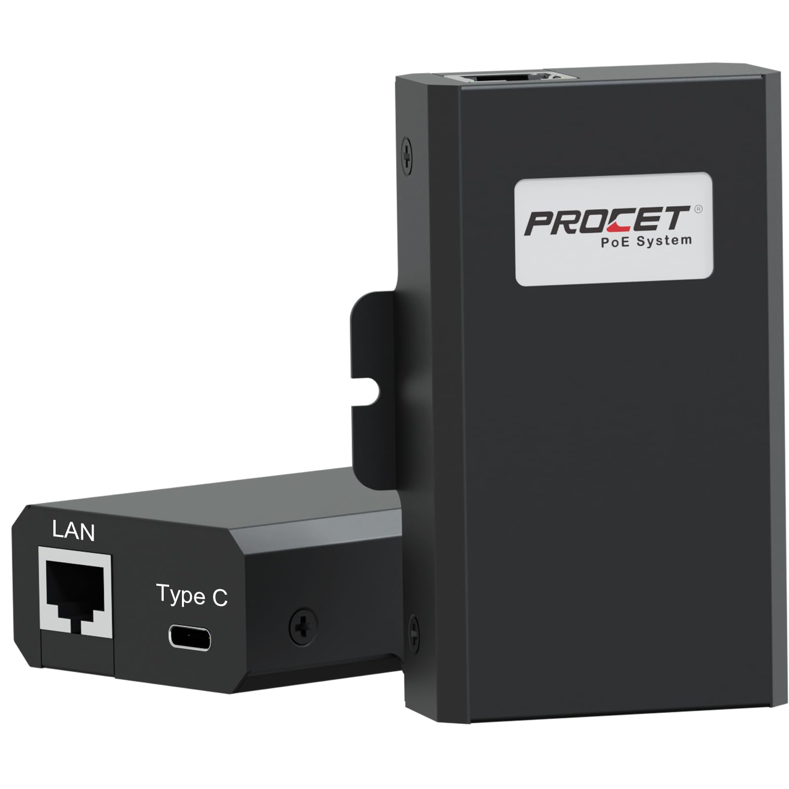 PROCET USB C PoE Splitter 60W, IEEE802.3bt PoE++ Gigabit Adapter - Power Over Ethernet to USB-C Converter for MacBook, iPad, Tablet, Wireless AP, Security IP Camera - Perfect for Home Office & Surveillance Systems