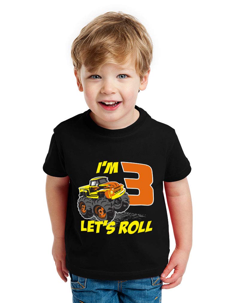 3rd Birthday Truck T-Shirt for Toddlers - Cute Boys & Girls 3 Year Old Gift - Perfect for Birthday Parties & Playdates
